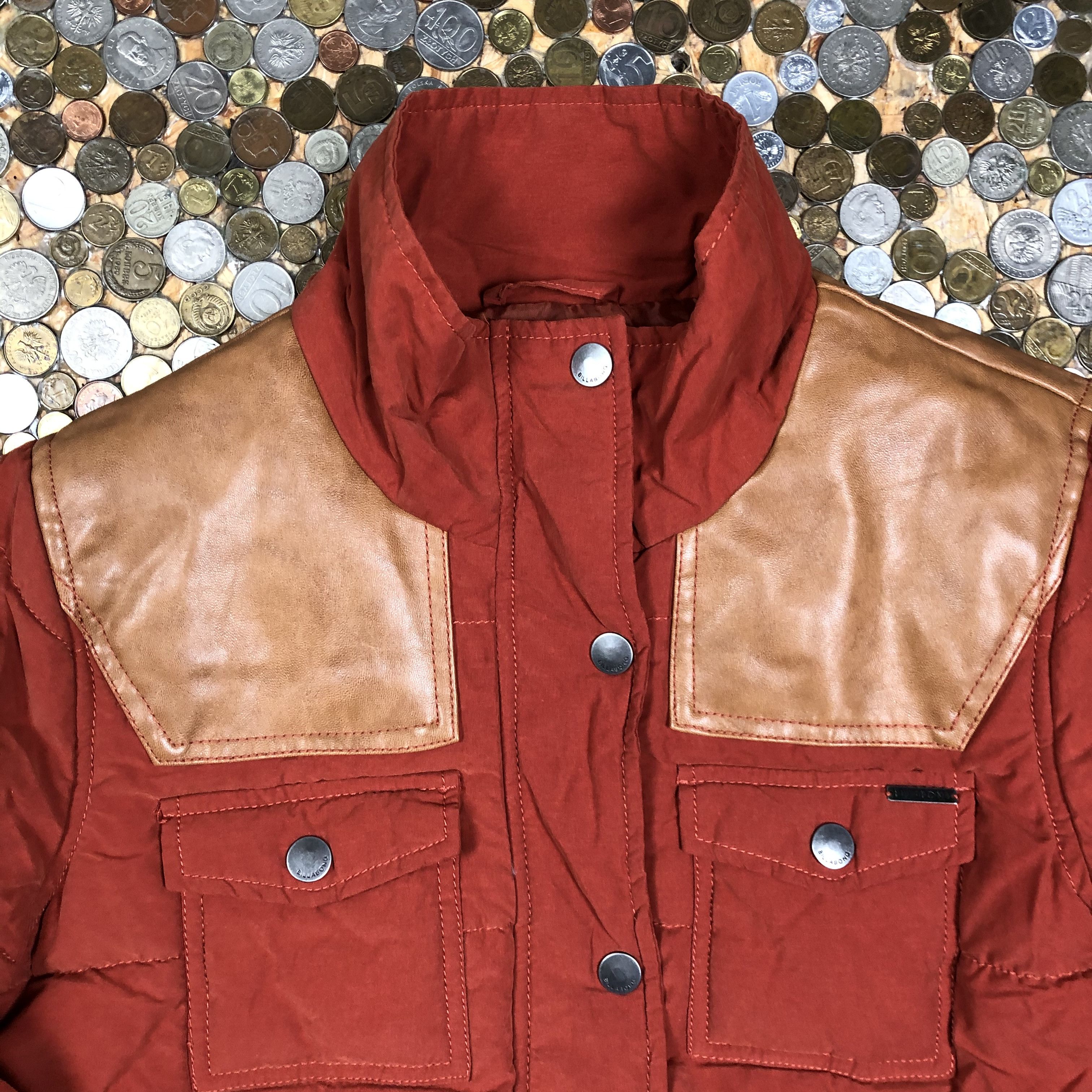 Billabong BIlla Bong qualited jacket with leather Size US S / EU 44-46 / 1 - 2 Thumbnail