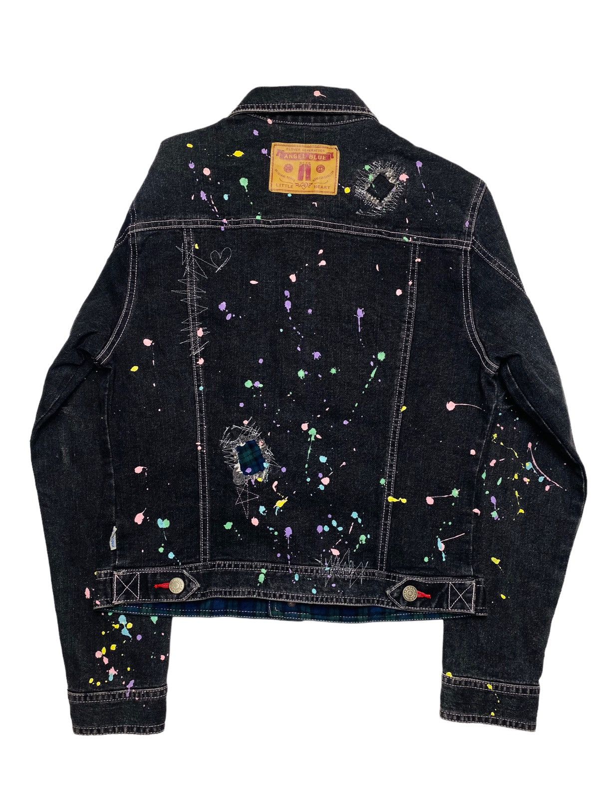 Hysteric Glamour 2000s Angel Blue - Distressed Painter Denim Jacket Size US S / EU 44-46 / 1 - 2 Thumbnail