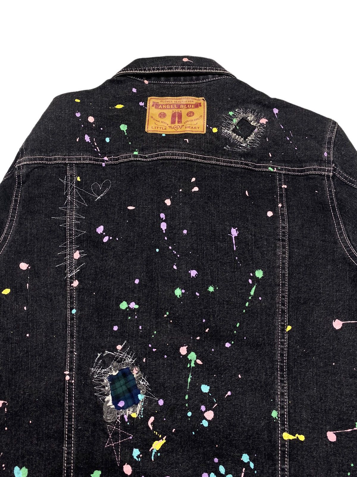 Hysteric Glamour 2000s Angel Blue - Distressed Painter Denim Jacket Size US S / EU 44-46 / 1 - 7 Thumbnail