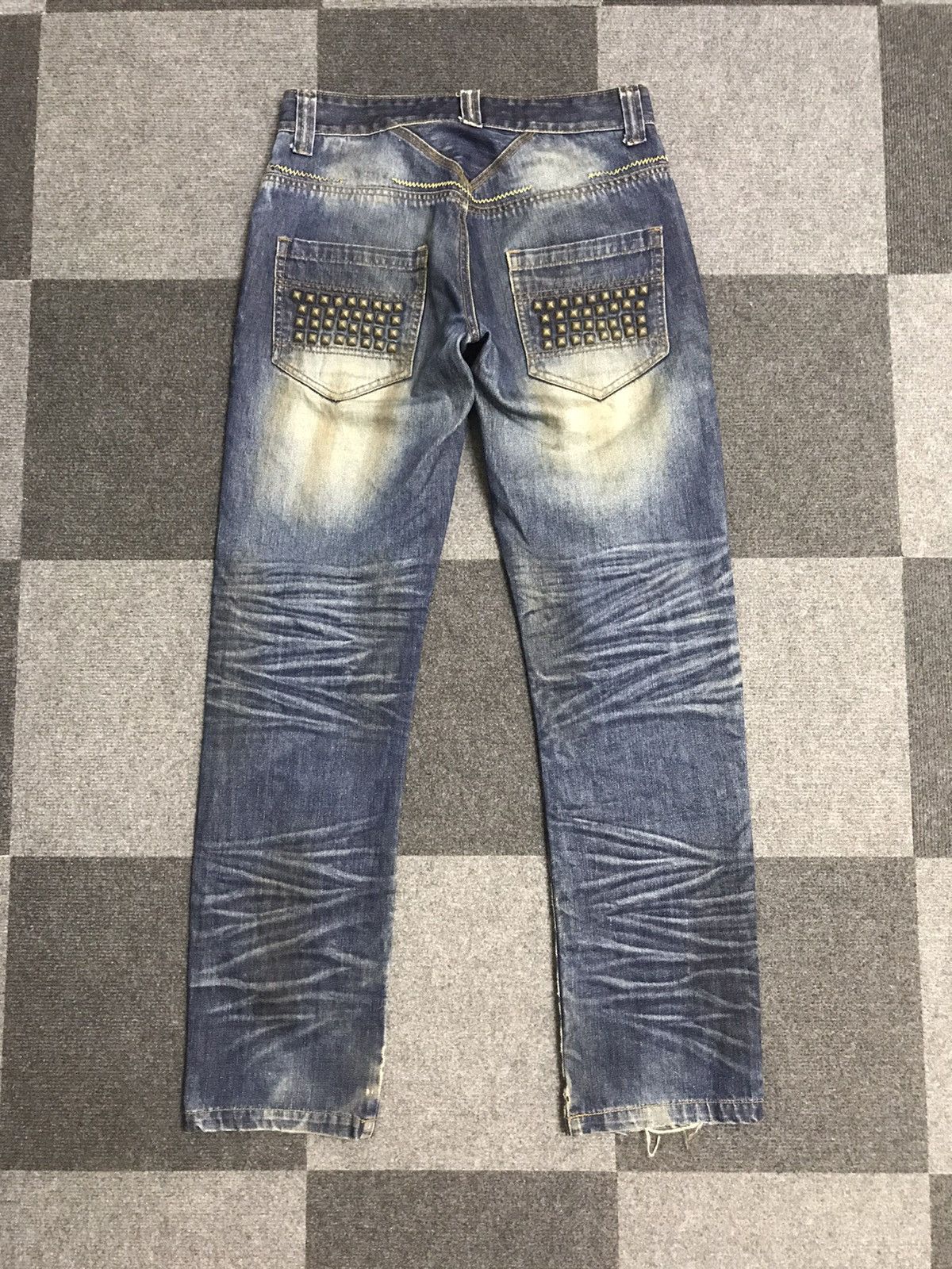 Japanese Brand Joneaa Distressed Patchwork Jeans Size US 29 - 11 Thumbnail