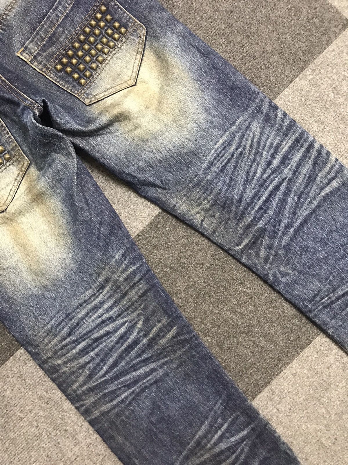 Japanese Brand Joneaa Distressed Patchwork Jeans Size US 29 - 13 Thumbnail