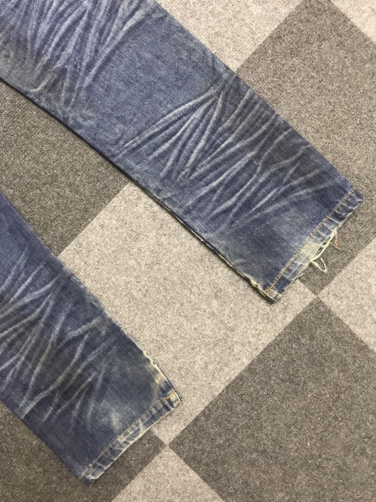 Japanese Brand Joneaa Distressed Patchwork Jeans Size US 29 - 14 Thumbnail