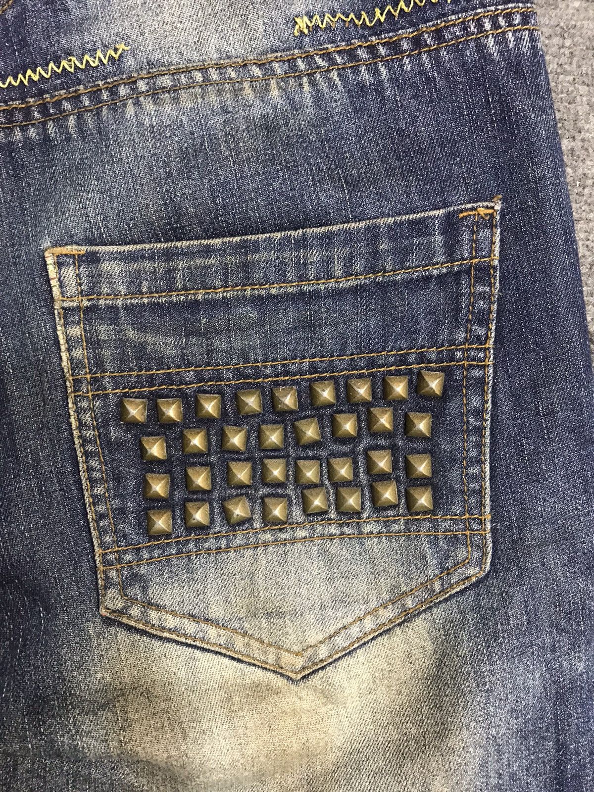 Japanese Brand Joneaa Distressed Patchwork Jeans Size US 29 - 17 Thumbnail