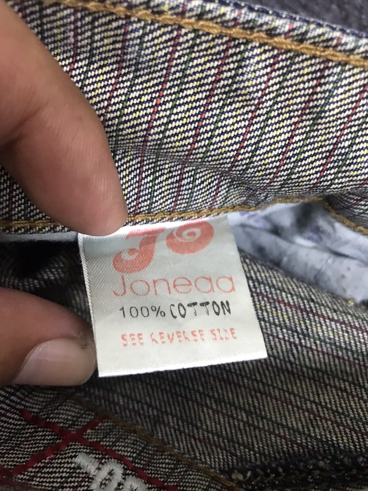 Japanese Brand Joneaa Distressed Patchwork Jeans Size US 29 - 19 Thumbnail