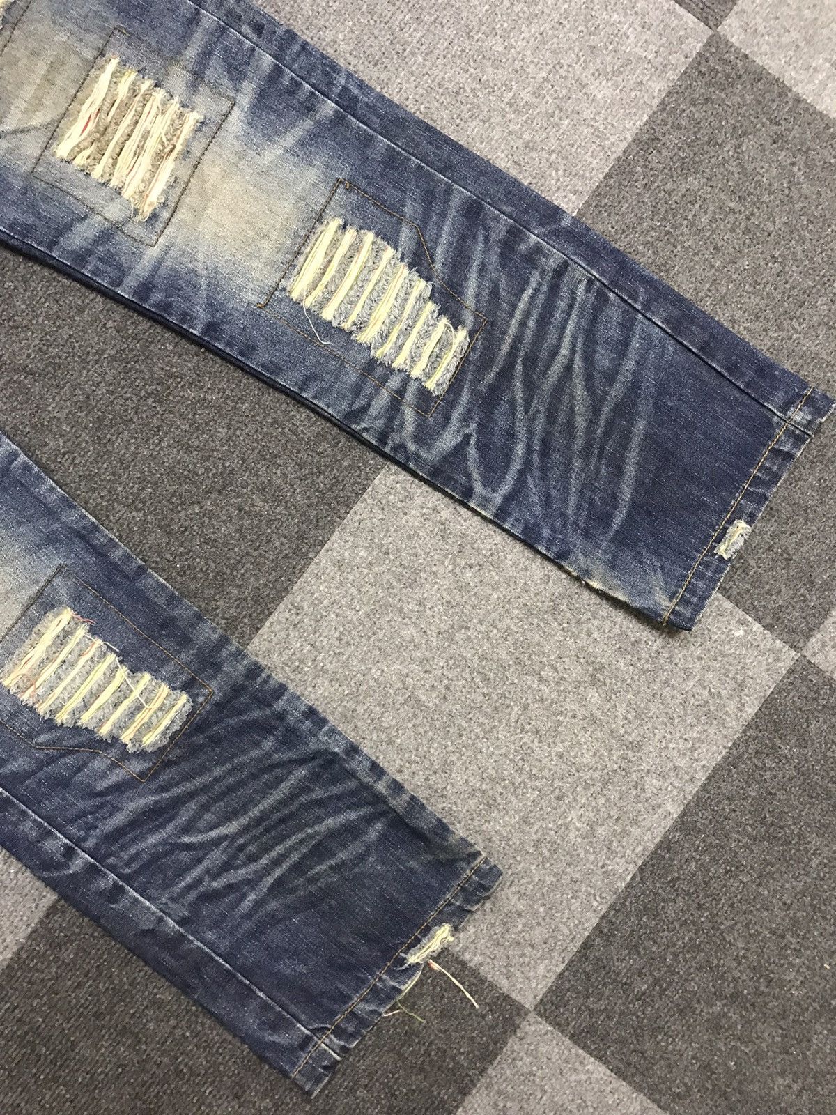 Japanese Brand Joneaa Distressed Patchwork Jeans Size US 29 - 6 Thumbnail