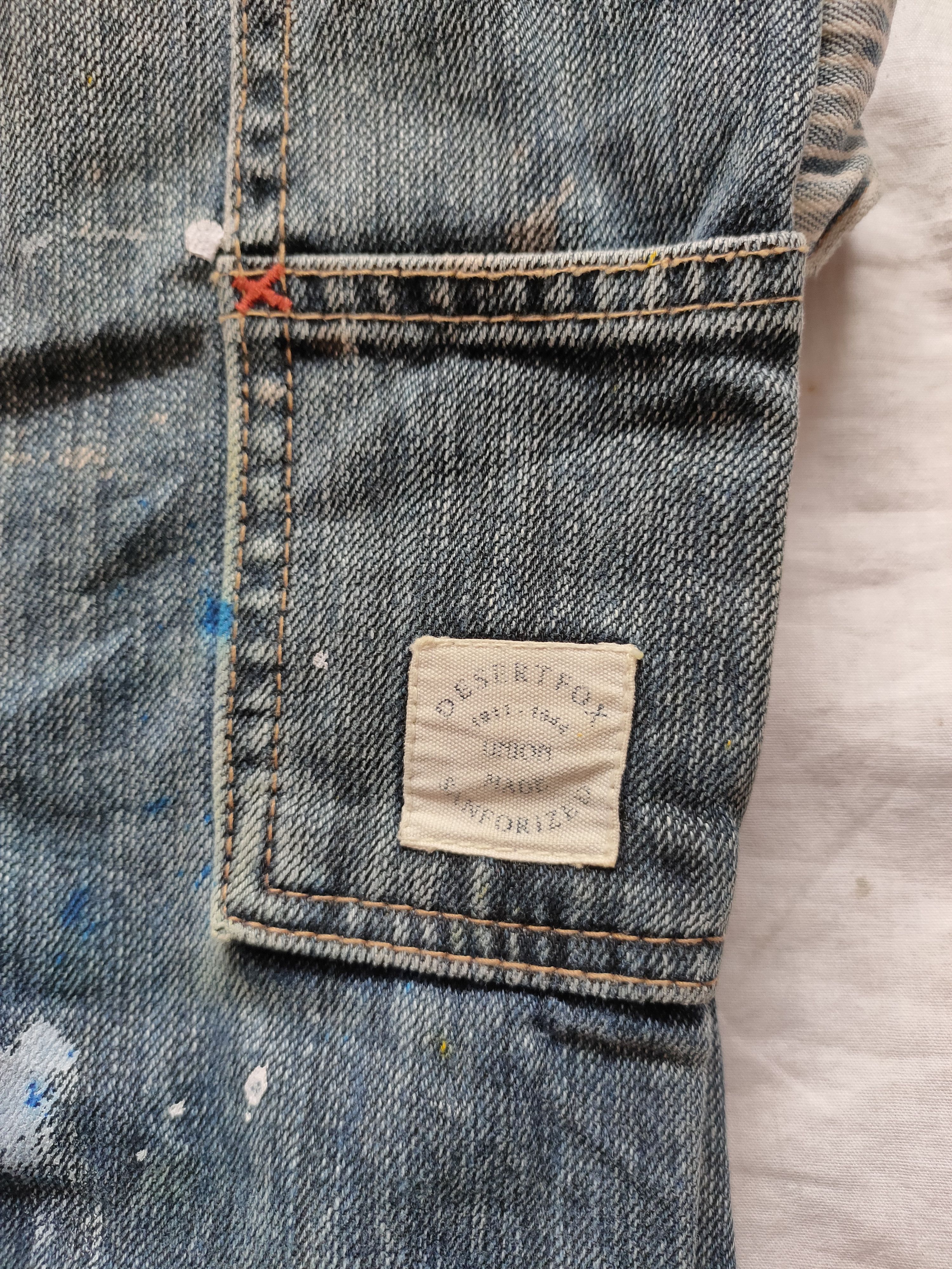 Japanese Brand PPFM Flyer's Hot Weasher War 3 Painted Distressed Jeans Size US 31 - 6 Thumbnail
