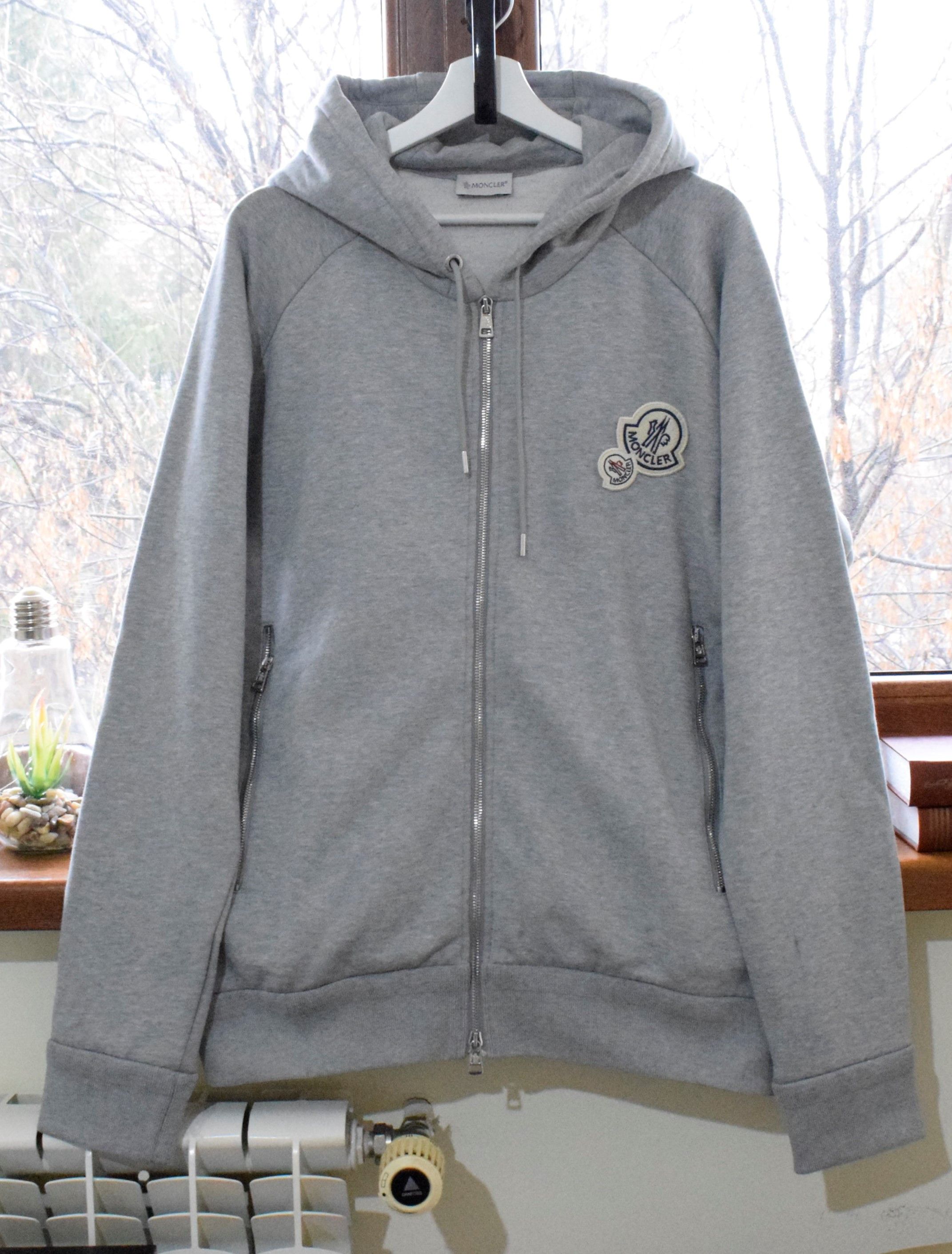 Moncler double cheap logo hoodie