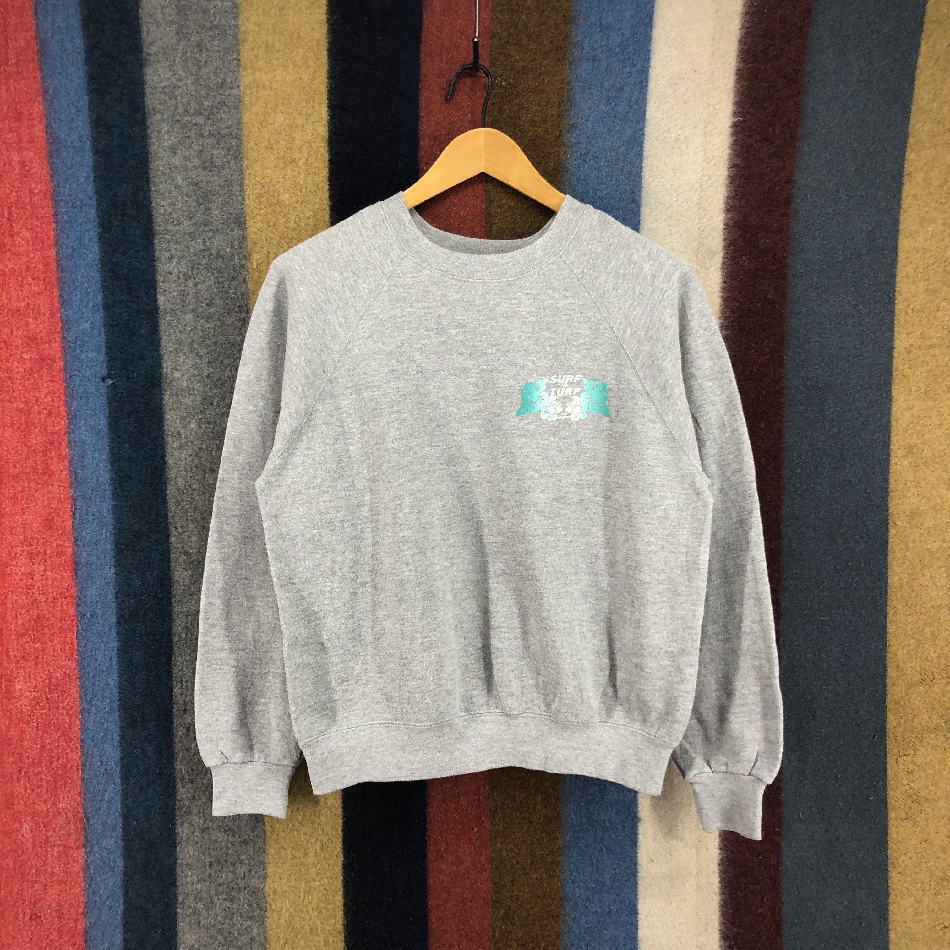 Edwin 90s Vintage Hawaii SURF & TURF Crew Neck Sweatshirt #029-02 Size US M / EU 48-50 / 2 - 3 Thumbnail