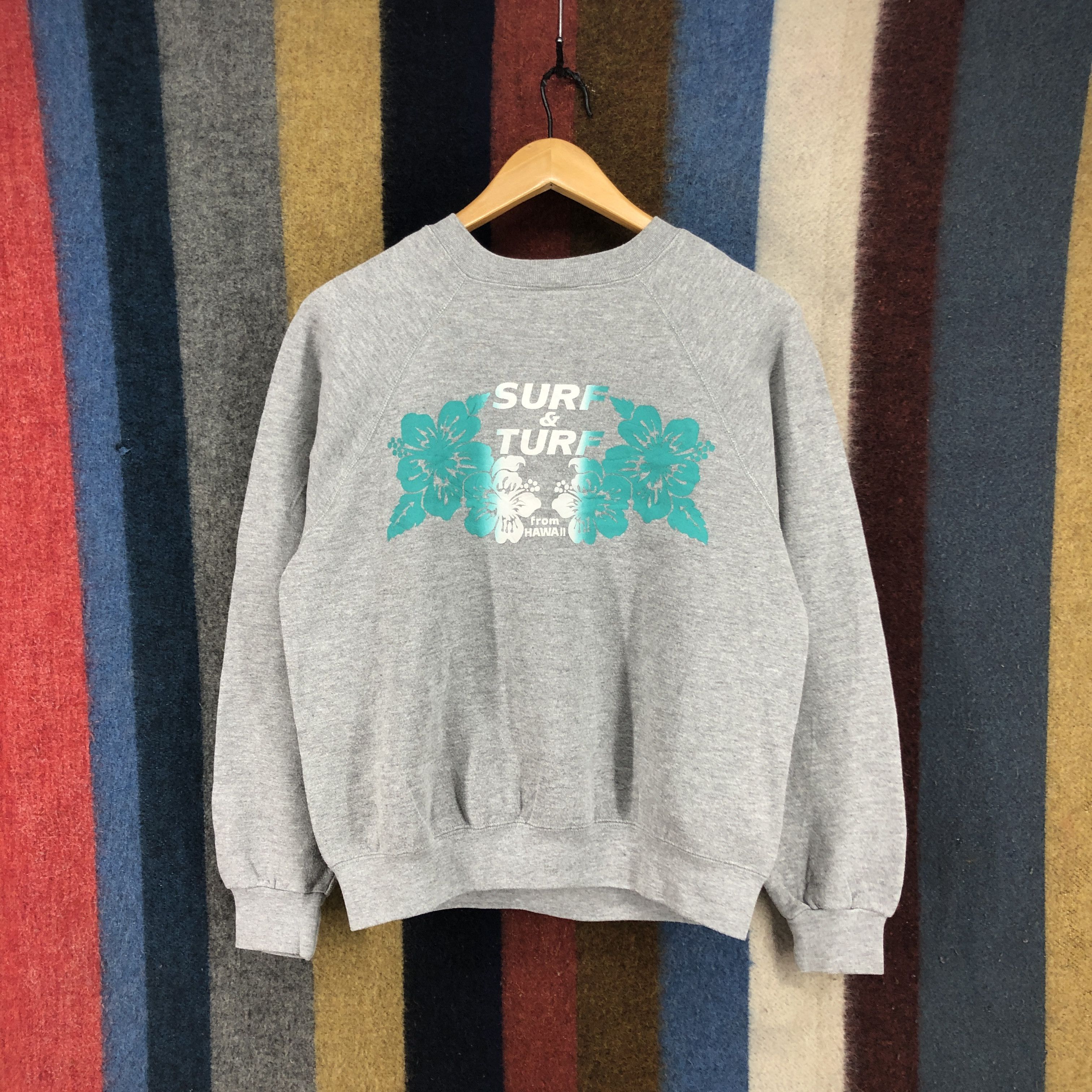 Edwin 90s Vintage Hawaii SURF & TURF Crew Neck Sweatshirt #029-02 Size US M / EU 48-50 / 2 - 1 Thumbnail