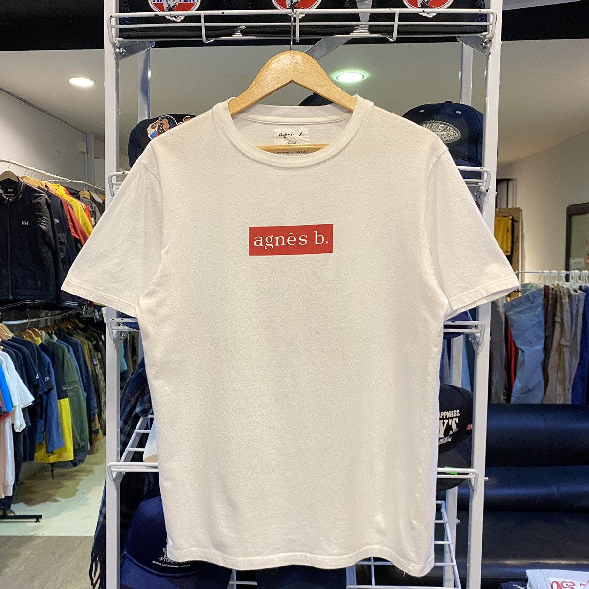 RARE DESIGNER‼️Agnes B. Adam Et Ropé Box Logo T-Shirts