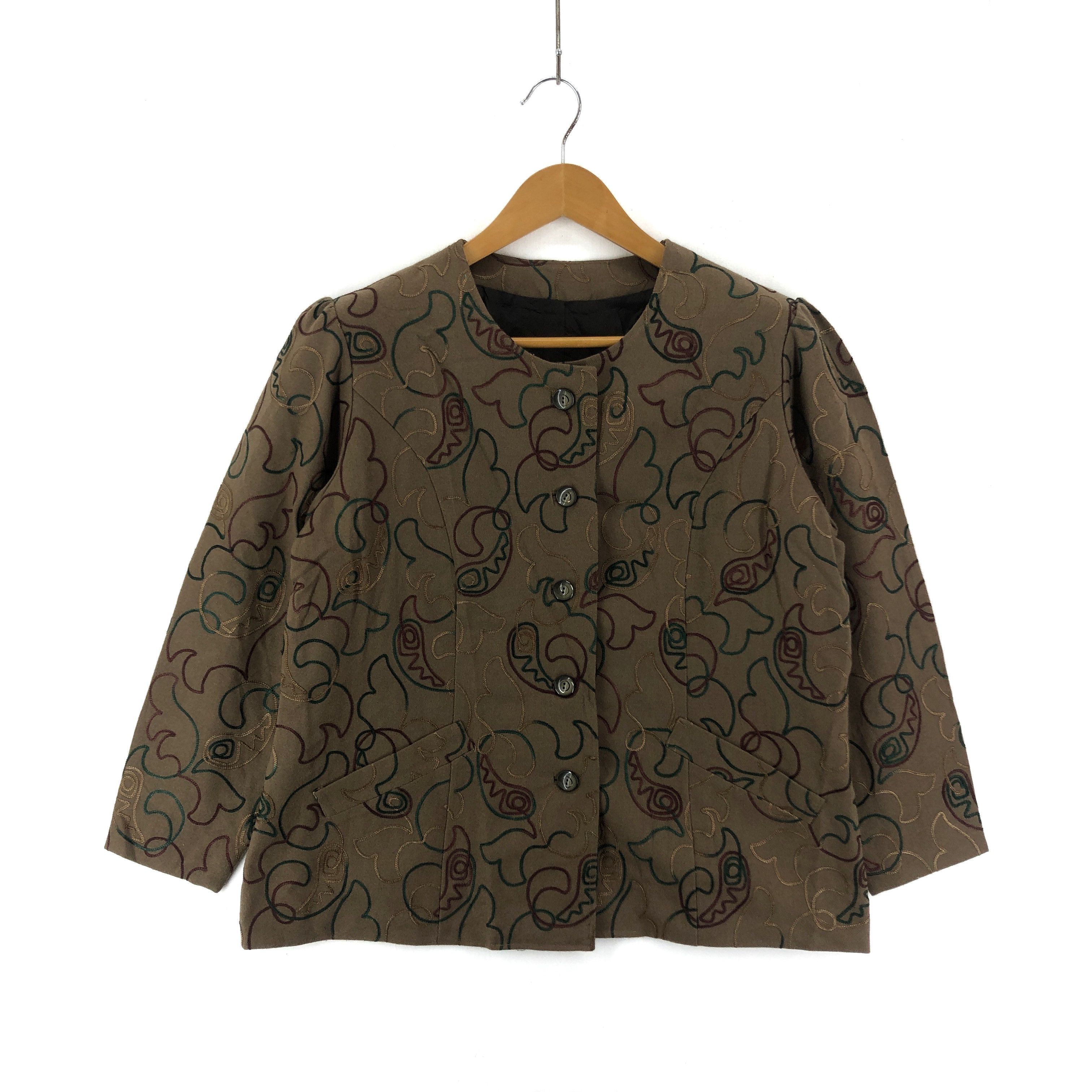 Japanese Brand Women Casual Jacket Nice Design #2038-36 Size M / US 6-8 / IT 42-44 - 1 Thumbnail