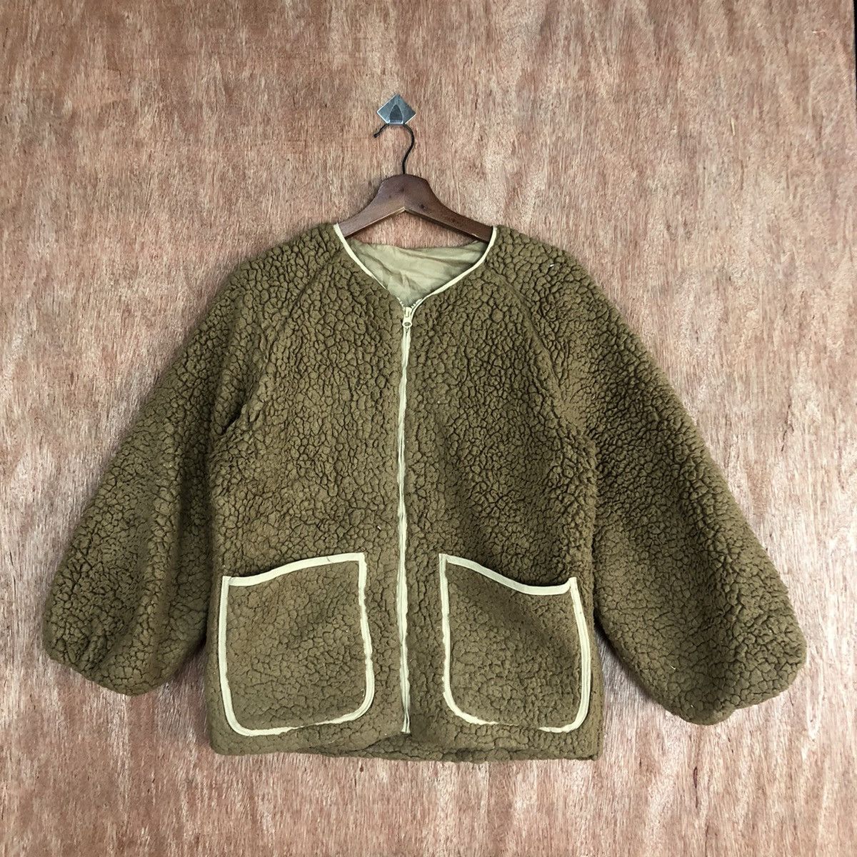 Japanese Brand × Vintage Vintage Airly Momo Deep Pile Fleece Jacket Size US M / EU 48-50 / 2 - 1 Thumbnail