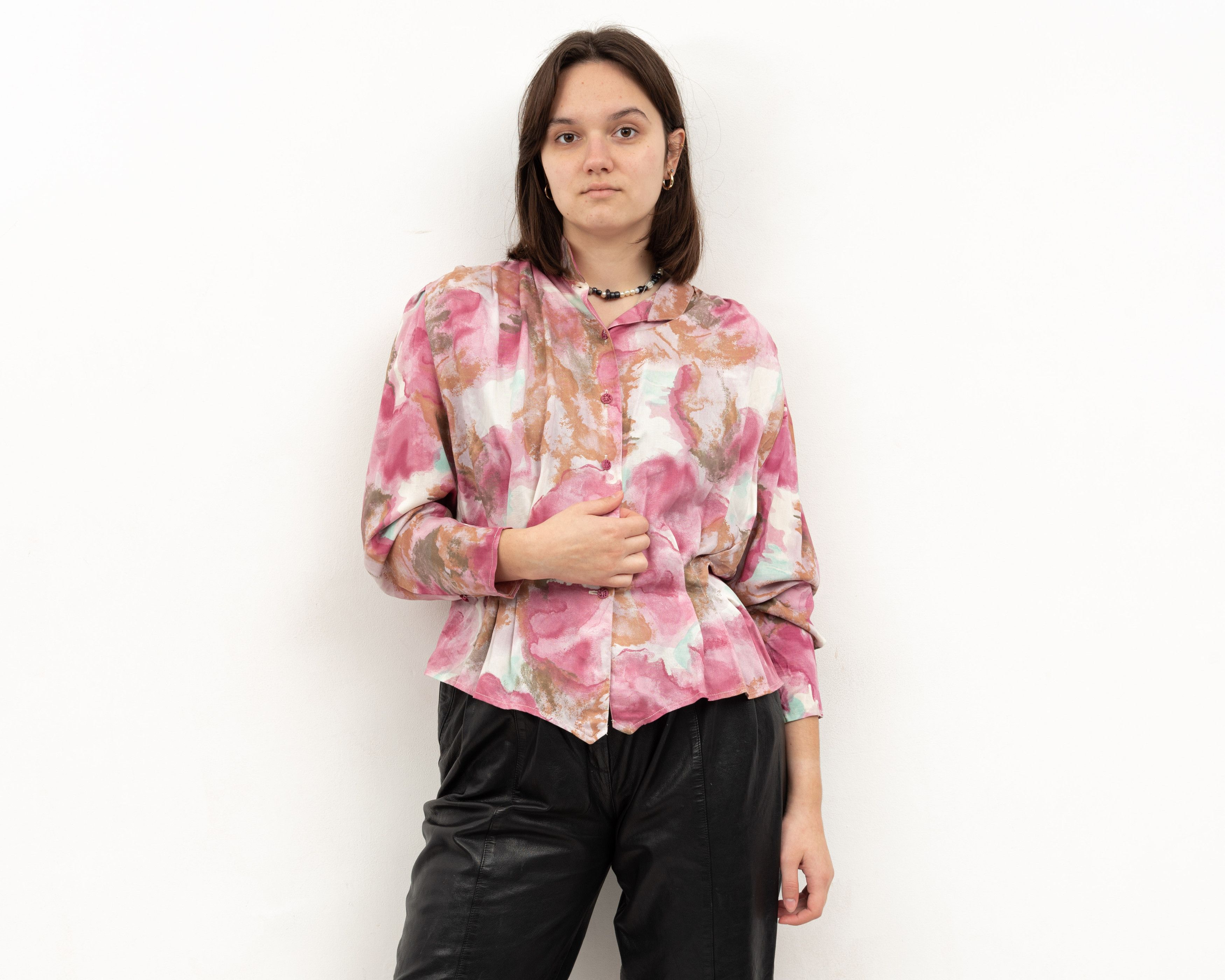 Other × Vintage YOUR SIXTH SENSE UK 20 Button Up Over Shirt Floral Blouse Size XL / US 12-14 / IT 48-50 - 1 Thumbnail
