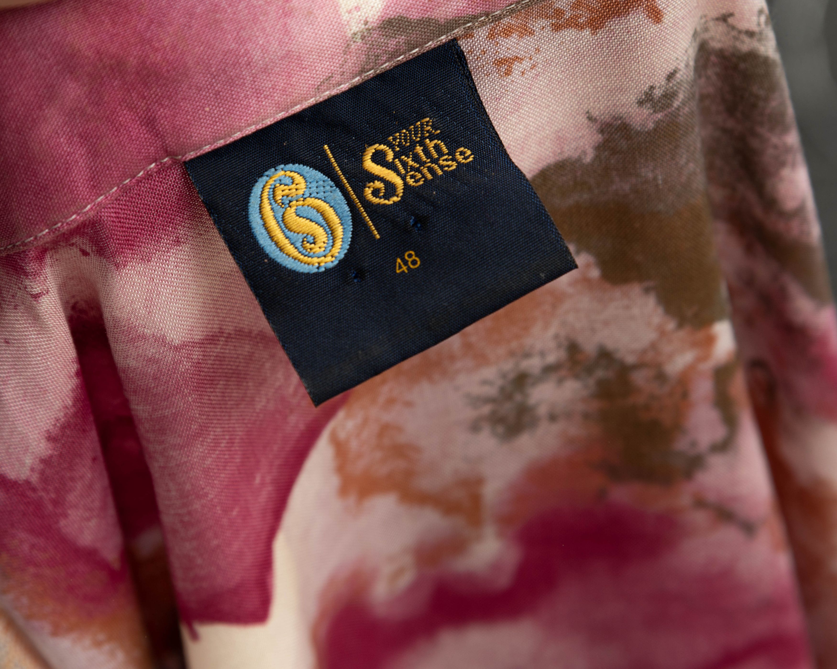 Other × Vintage YOUR SIXTH SENSE UK 20 Button Up Over Shirt Floral Blouse Size XL / US 12-14 / IT 48-50 - 9 Thumbnail