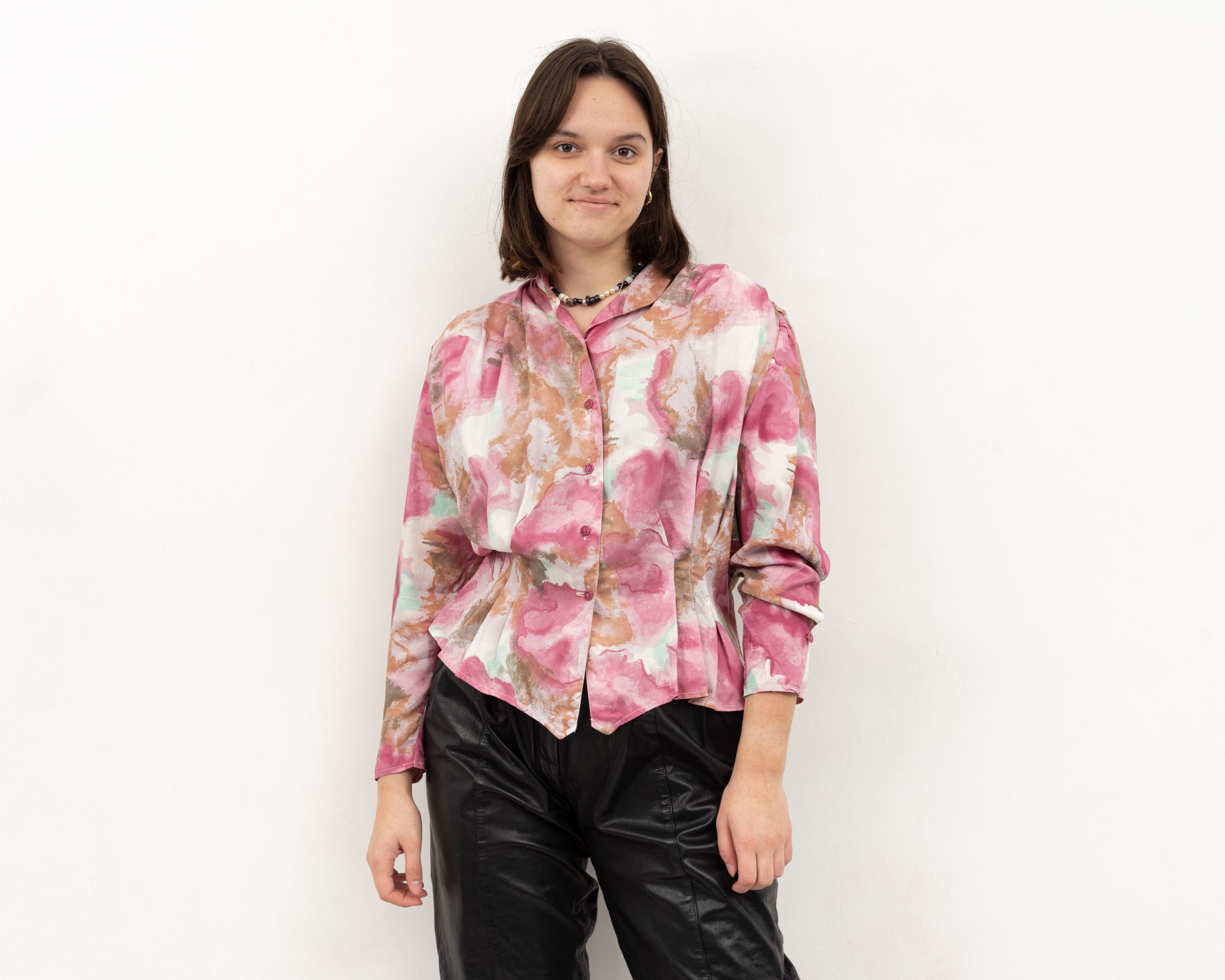 Other × Vintage YOUR SIXTH SENSE UK 20 Button Up Over Shirt Floral Blouse Size XL / US 12-14 / IT 48-50 - 2 Thumbnail