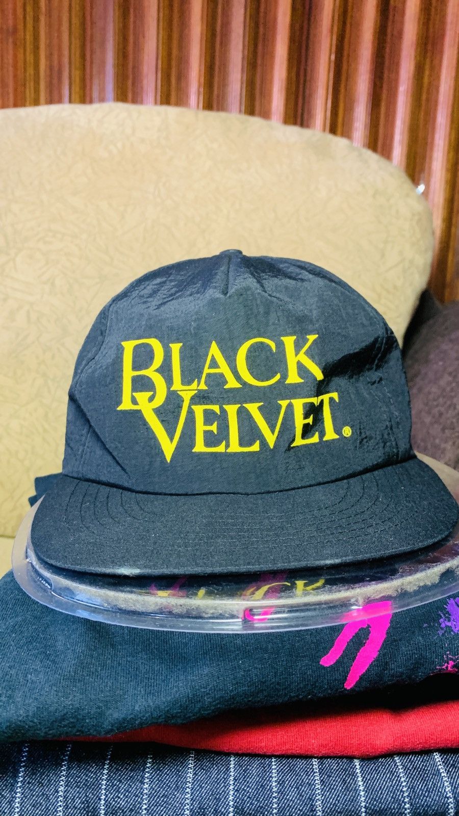 Vintage Black Velvet Cap