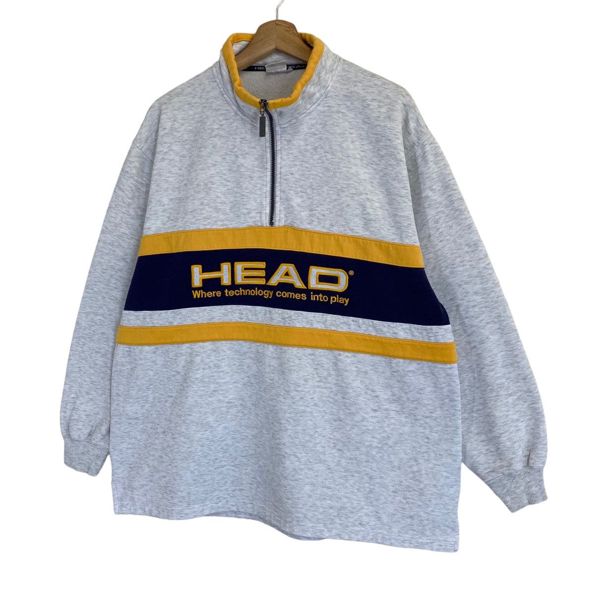 Japanese Brand × Vintage × Welcome Skateboards Vintage Head Halfzip Big Logo Crewneck Sweatshirt Size L Size US L / EU 52-54 / 3 - 3 Thumbnail