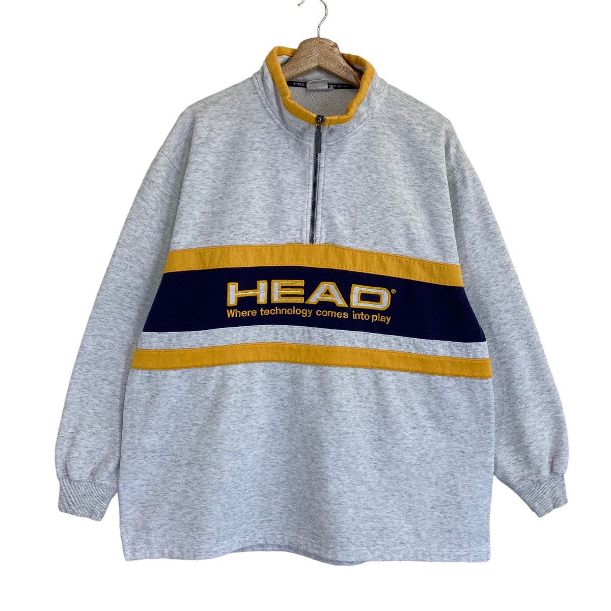 Japanese Brand × Vintage × Welcome Skateboards Vintage Head Halfzip Big Logo Crewneck Sweatshirt Size L Size US L / EU 52-54 / 3 - 1 Thumbnail
