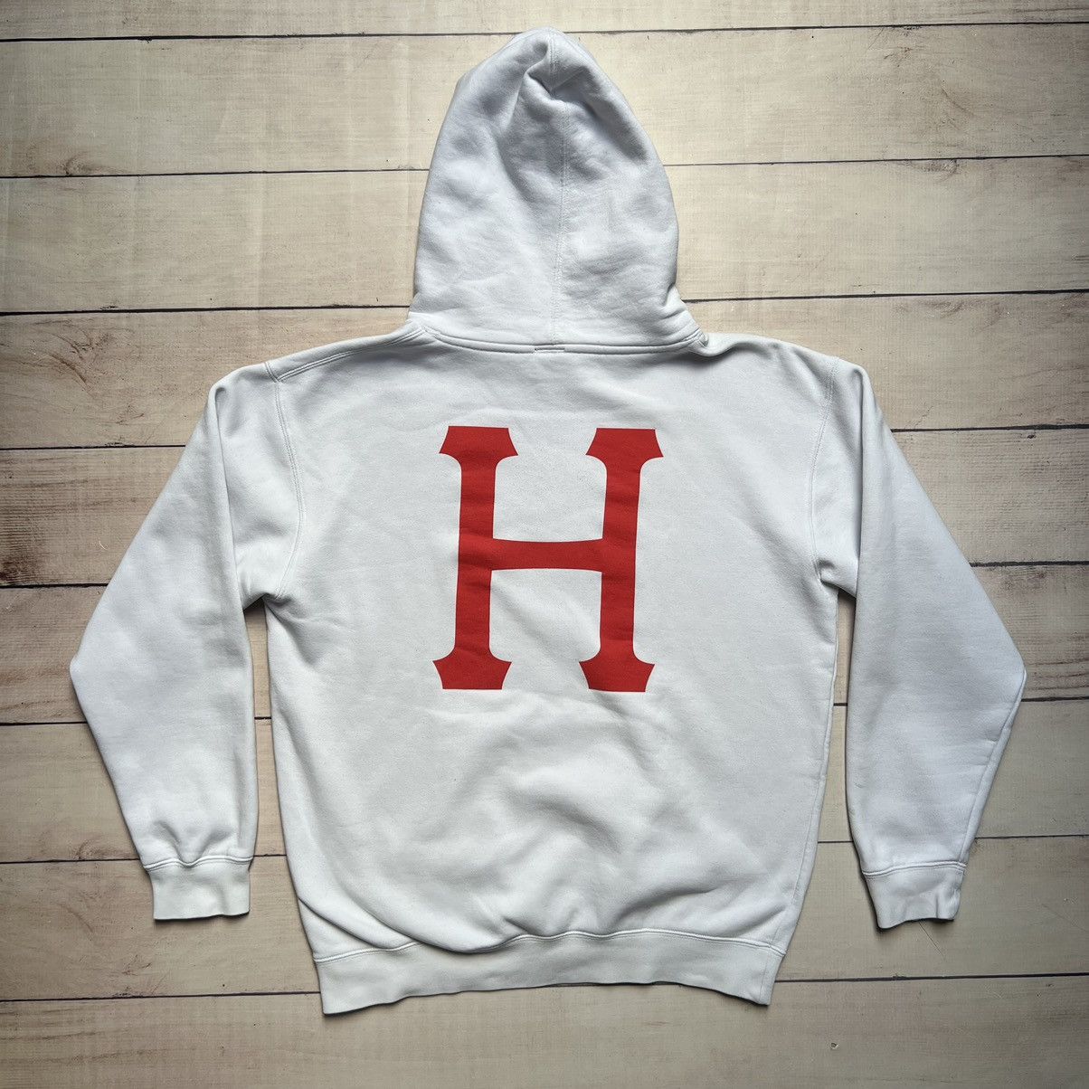 Huf × Thrasher White Hoodie Thrasher x Huf Worldwide Size US M / EU 48-50 / 2 - 8 Thumbnail