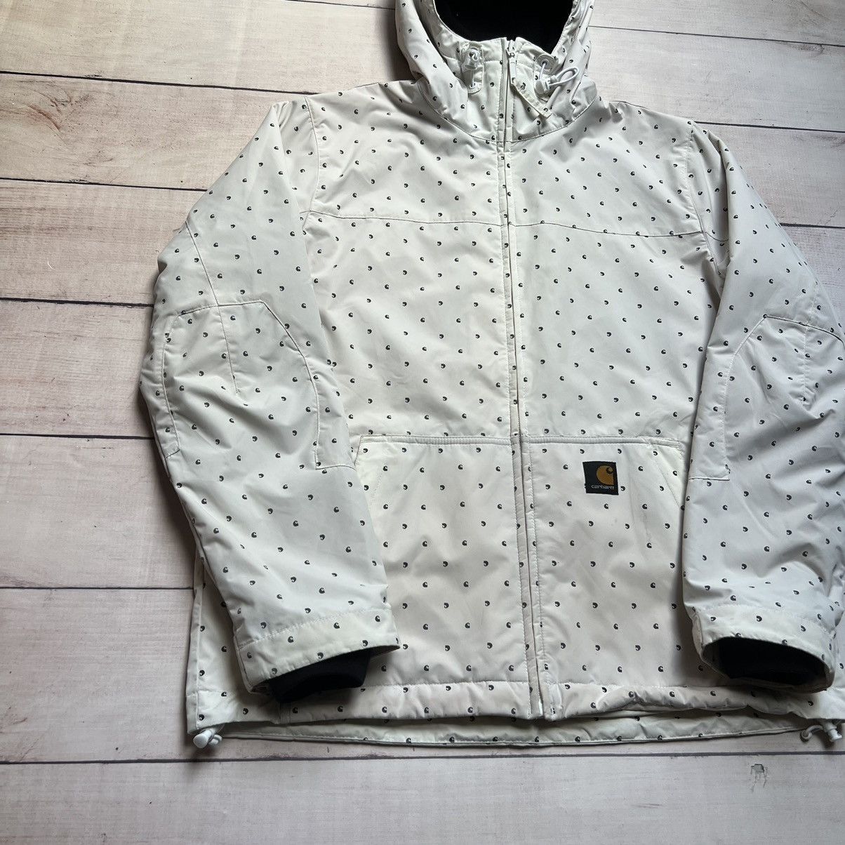 Carhartt Vintage Carhartt Jacket Monogram Logo Fleece Size US L / EU 52-54 / 3 - 2 Thumbnail