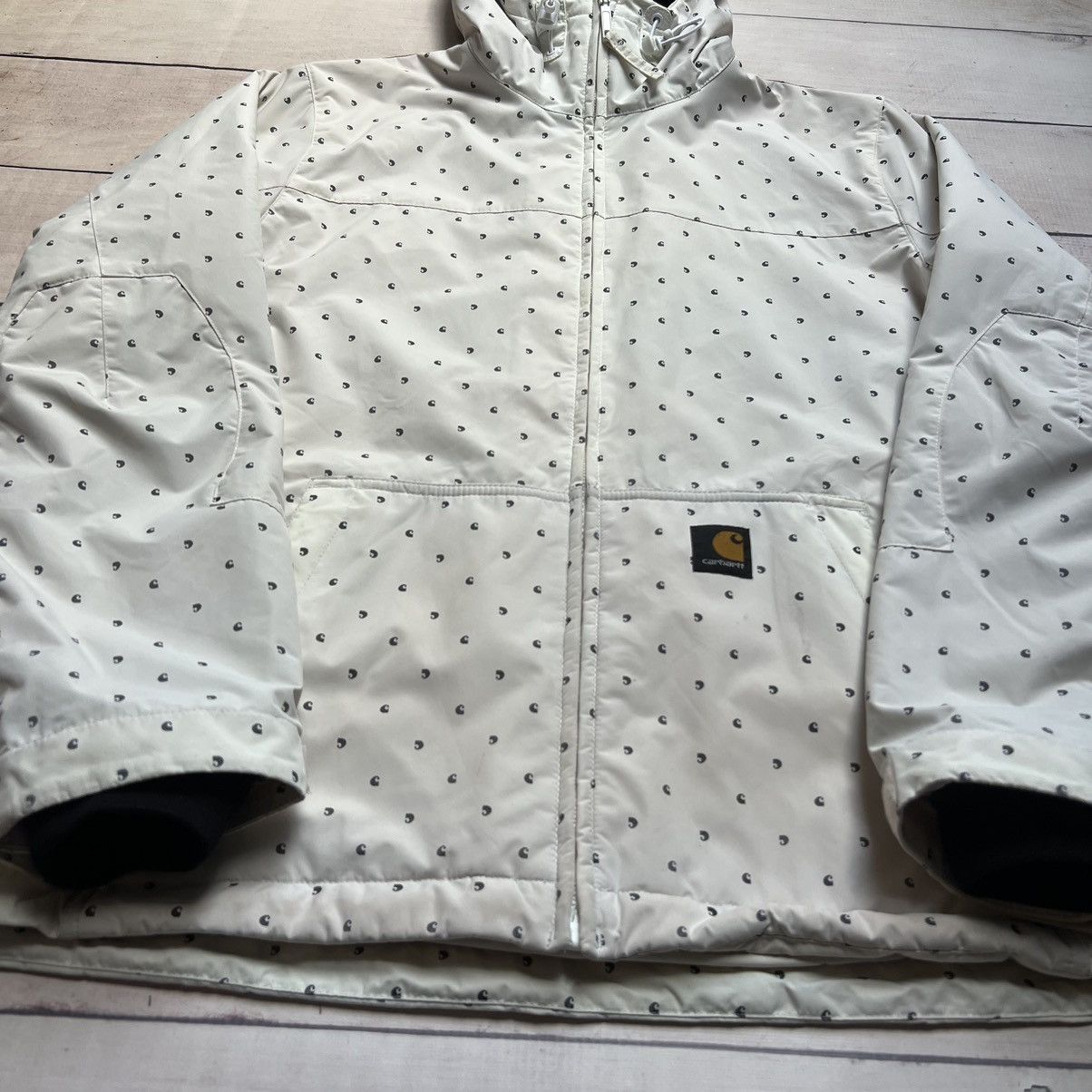 Carhartt Vintage Carhartt Jacket Monogram Logo Fleece Size US L / EU 52-54 / 3 - 5 Thumbnail