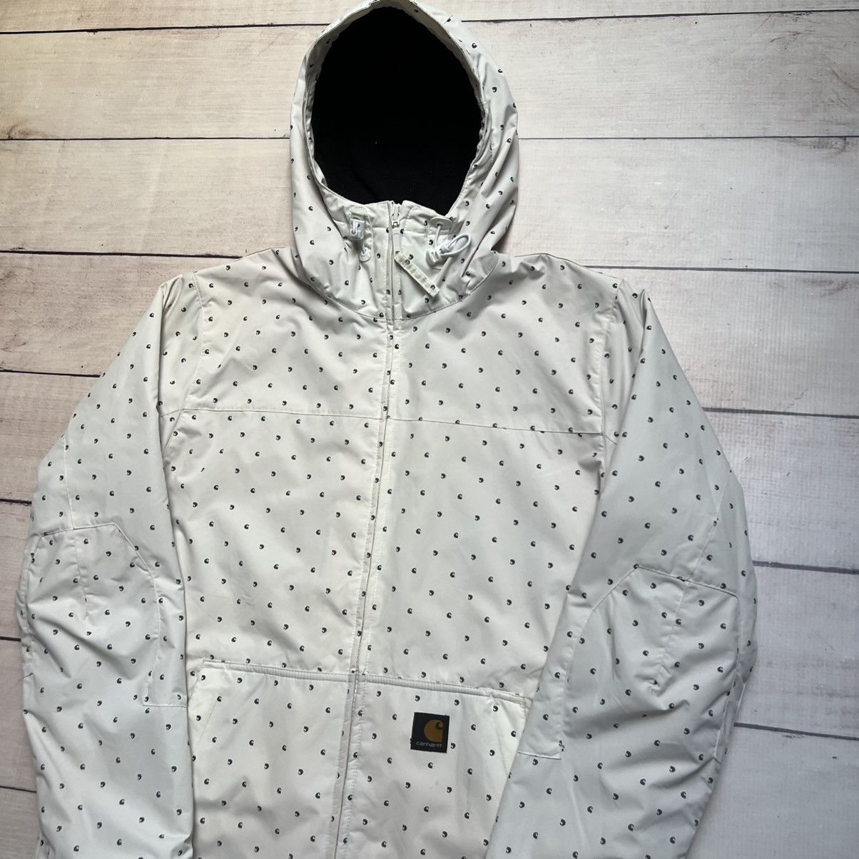 Carhartt Vintage Carhartt Jacket Monogram Logo Fleece Size US L / EU 52-54 / 3 - 3 Thumbnail