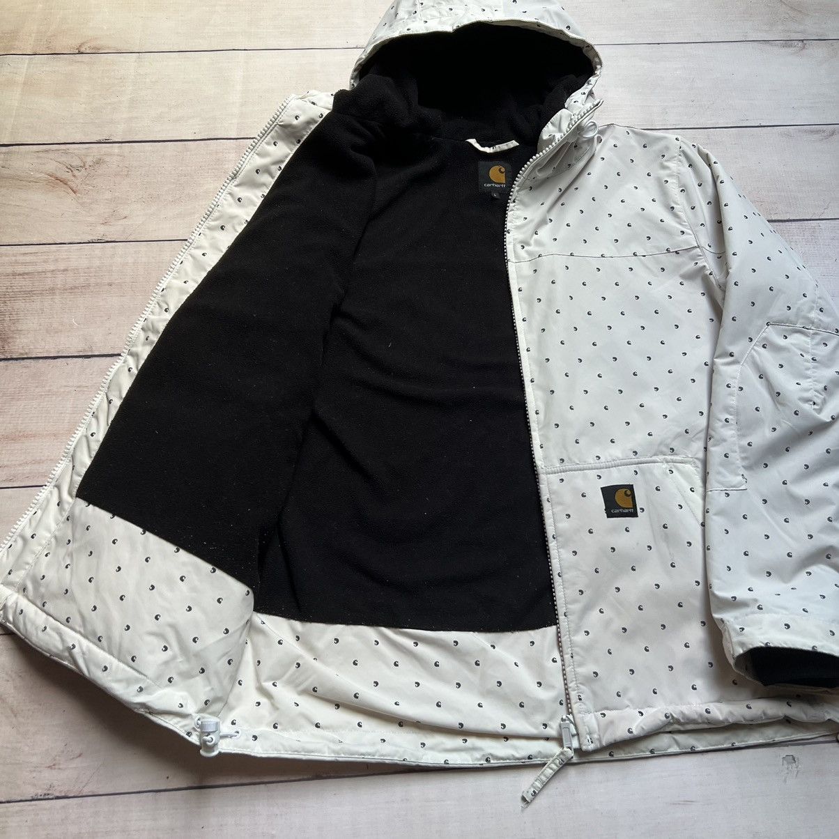 Carhartt Vintage Carhartt Jacket Monogram Logo Fleece Size US L / EU 52-54 / 3 - 7 Thumbnail