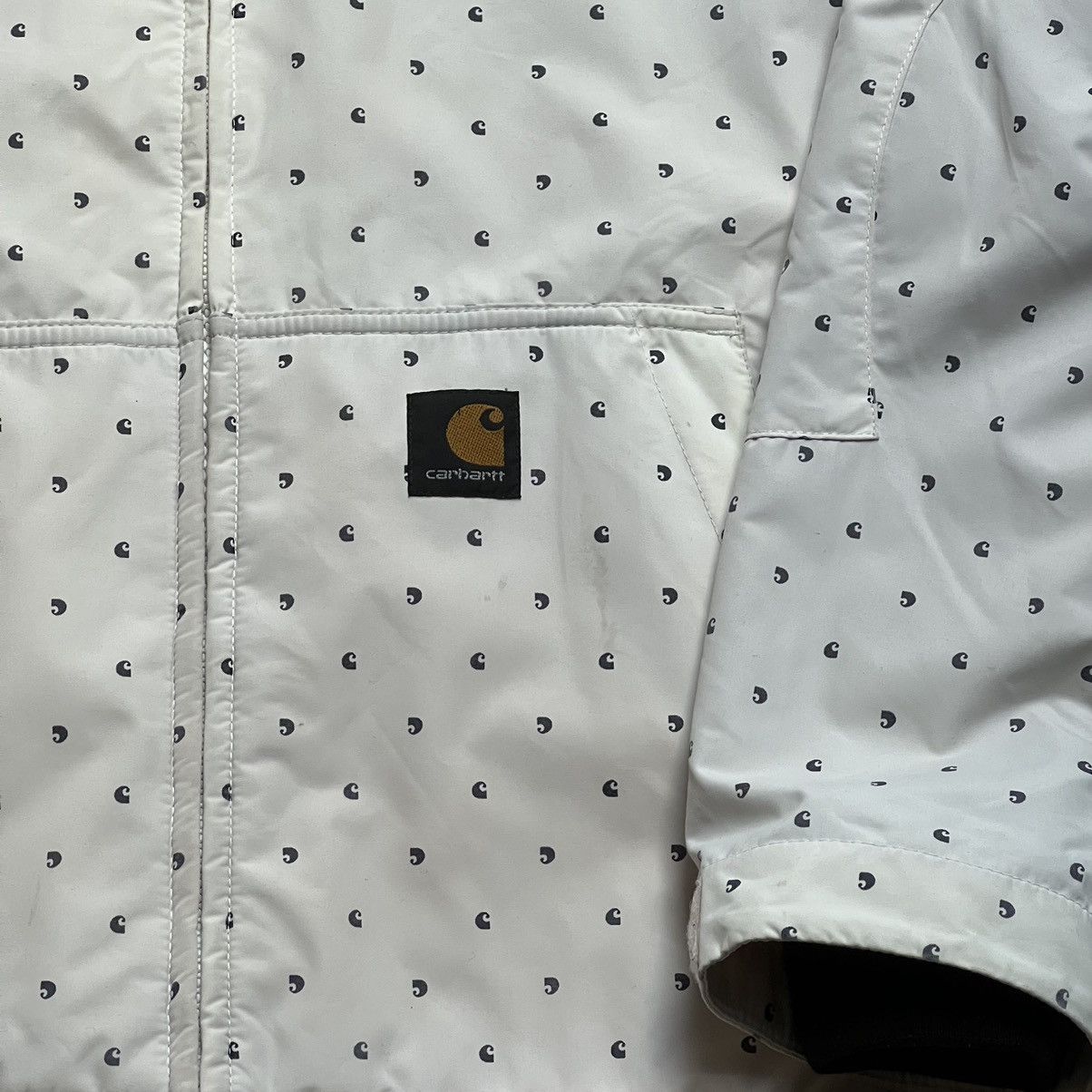 Carhartt Vintage Carhartt Jacket Monogram Logo Fleece Size US L / EU 52-54 / 3 - 4 Thumbnail