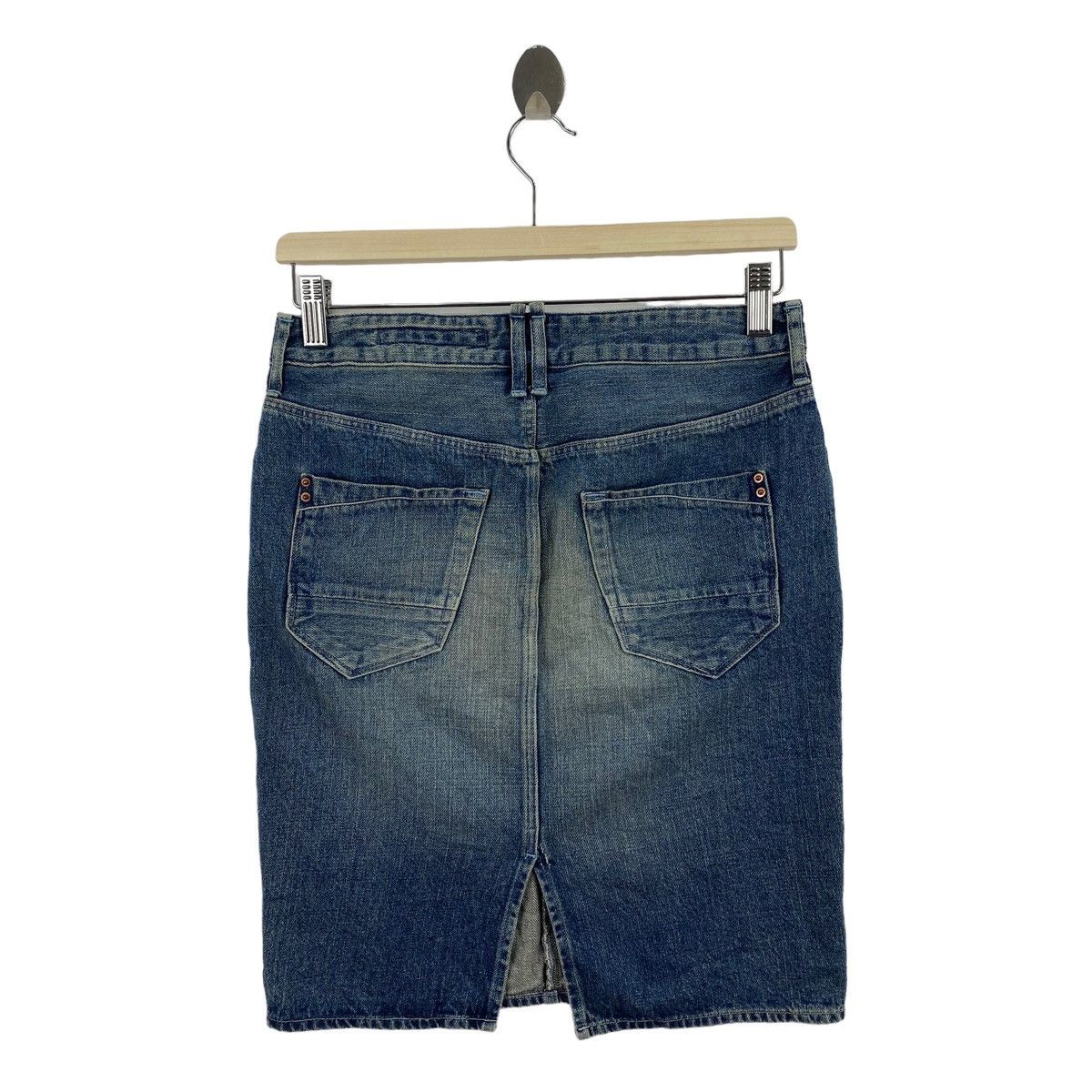 Vintage Vintage RIVET & BLUE Japanese Brand Jeans Mini Skirt Size 24" / US 00 / IT 34 - 6 Thumbnail