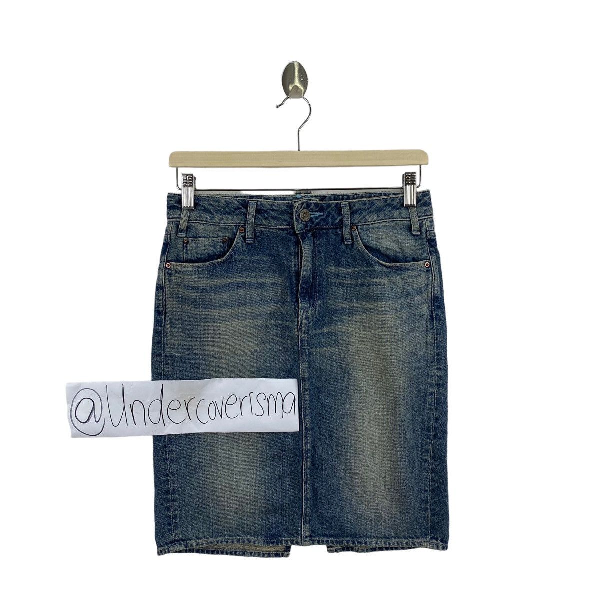 Vintage Vintage RIVET & BLUE Japanese Brand Jeans Mini Skirt Size 24" / US 00 / IT 34 - 1 Thumbnail