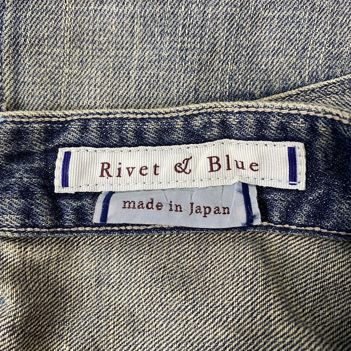 Vintage Vintage RIVET & BLUE Japanese Brand Jeans Mini Skirt Size 24" / US 00 / IT 34 - 3 Thumbnail