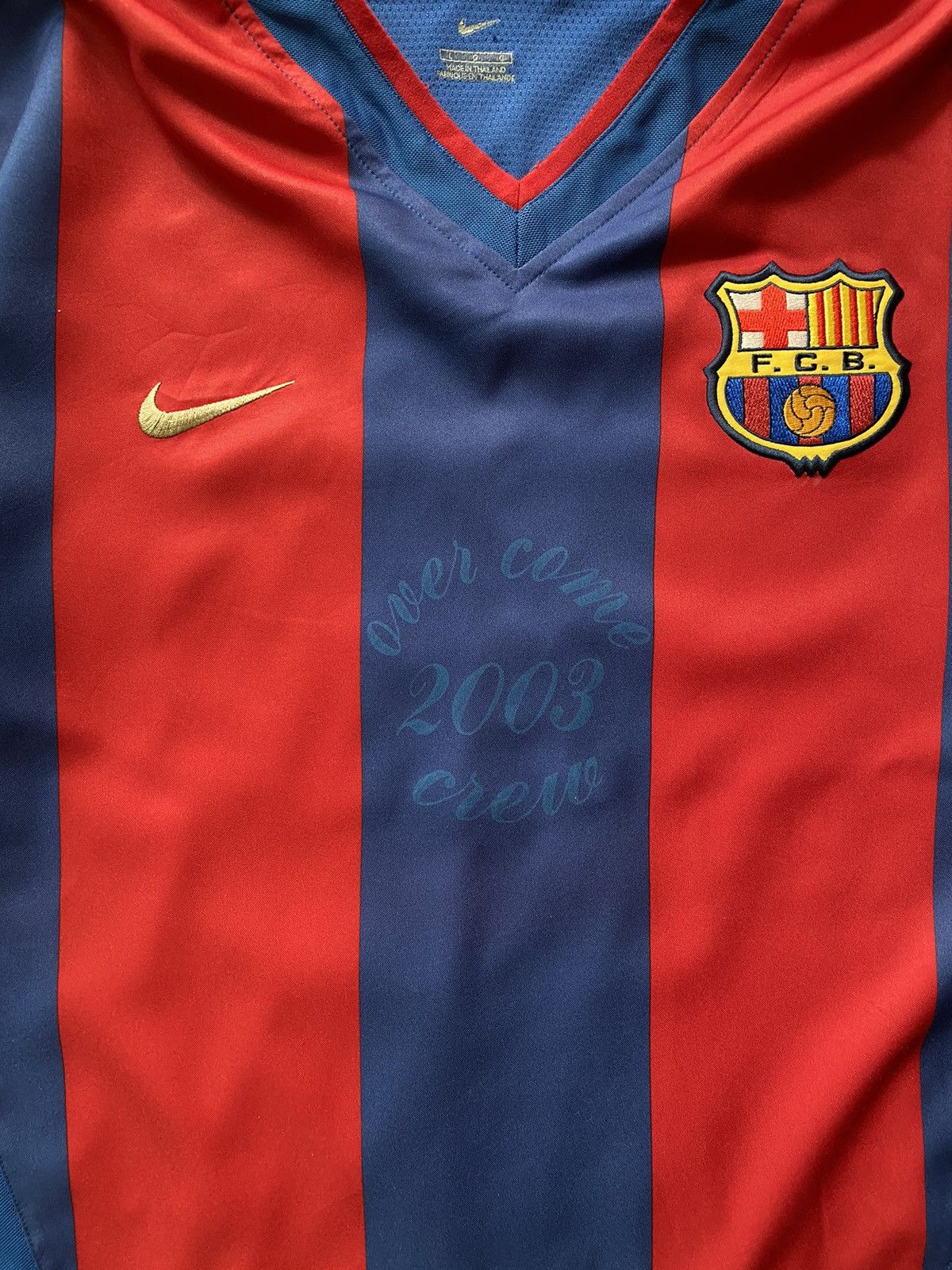 Nike Vintage nike Barcalona 2003 soccer jersey nice design Size US L / EU 52-54 / 3 - 11 Thumbnail