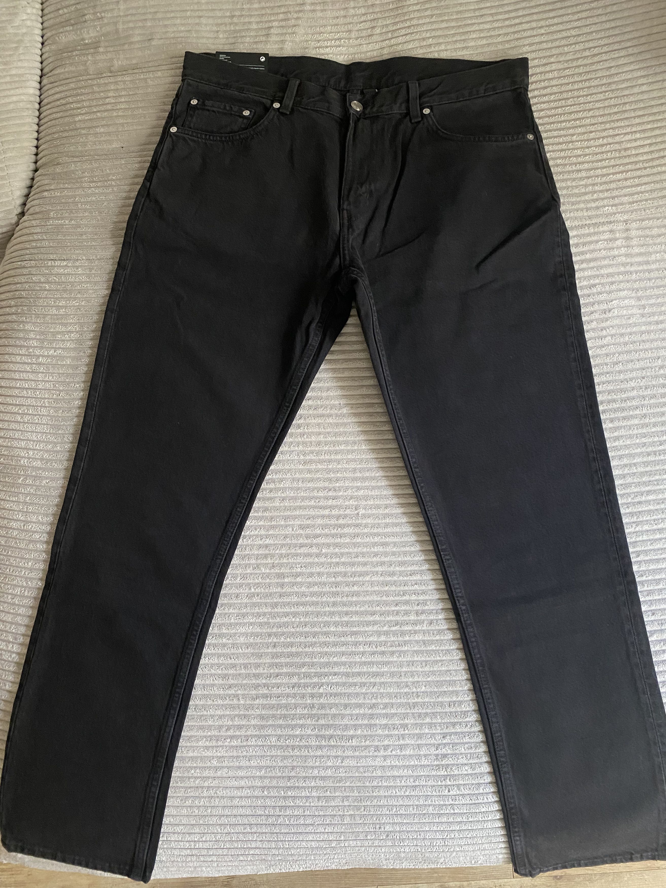 Weekday ALLEY Mine Black Organic Cotton Mid Waist Slim Fit 34/30 Size US 34 / EU 50 - 2 Thumbnail