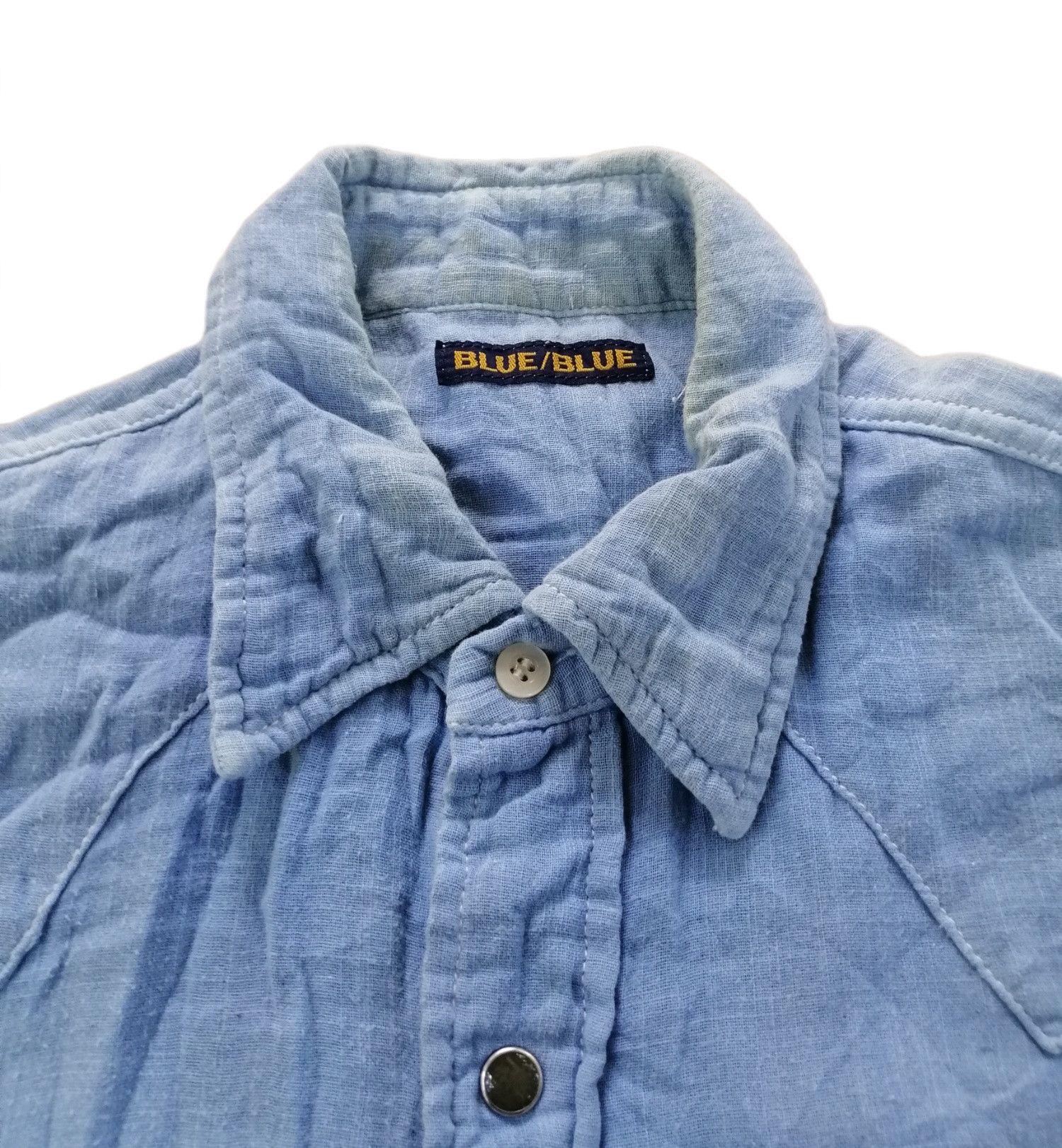 Blue Blue Japan Vintage Blue Blue Japan Button Up Pearl Snap Shirt Size US S / EU 44-46 / 1 - 6 Thumbnail