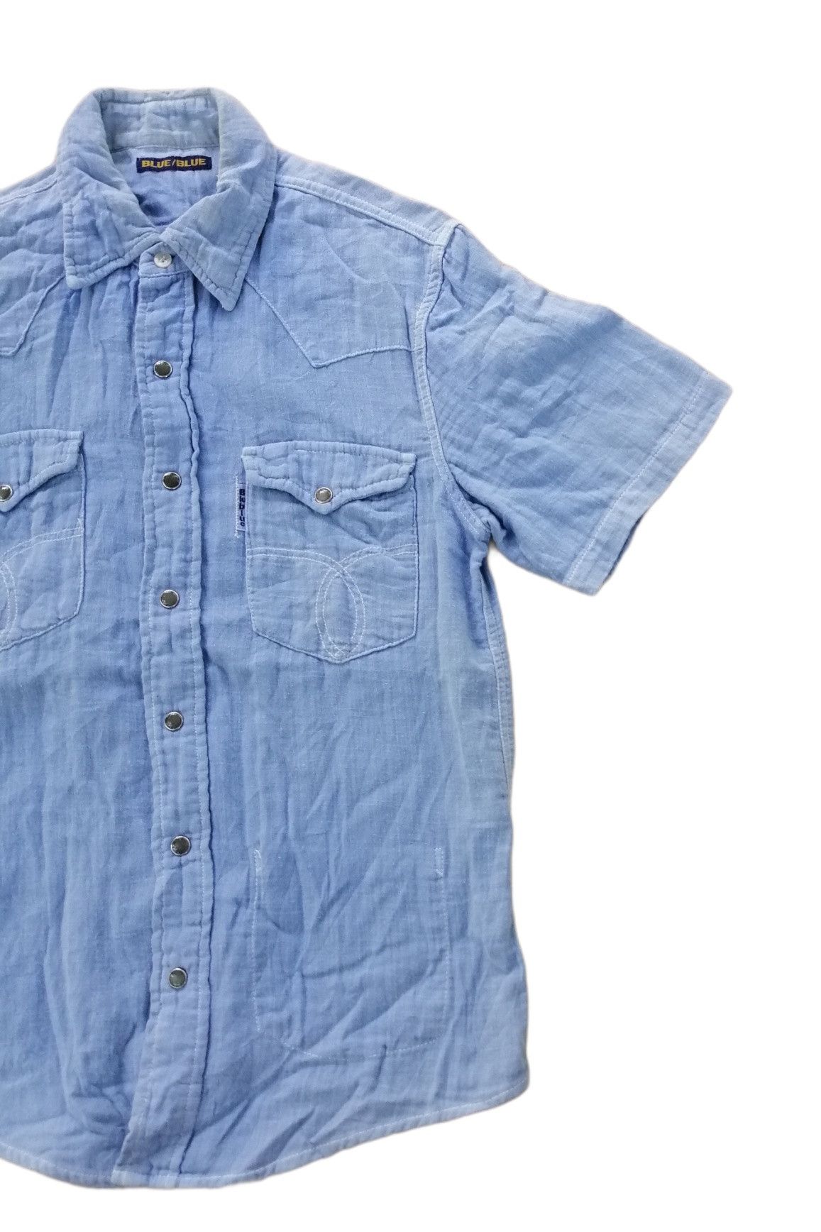 Blue Blue Japan Vintage Blue Blue Japan Button Up Pearl Snap Shirt Size US S / EU 44-46 / 1 - 2 Thumbnail