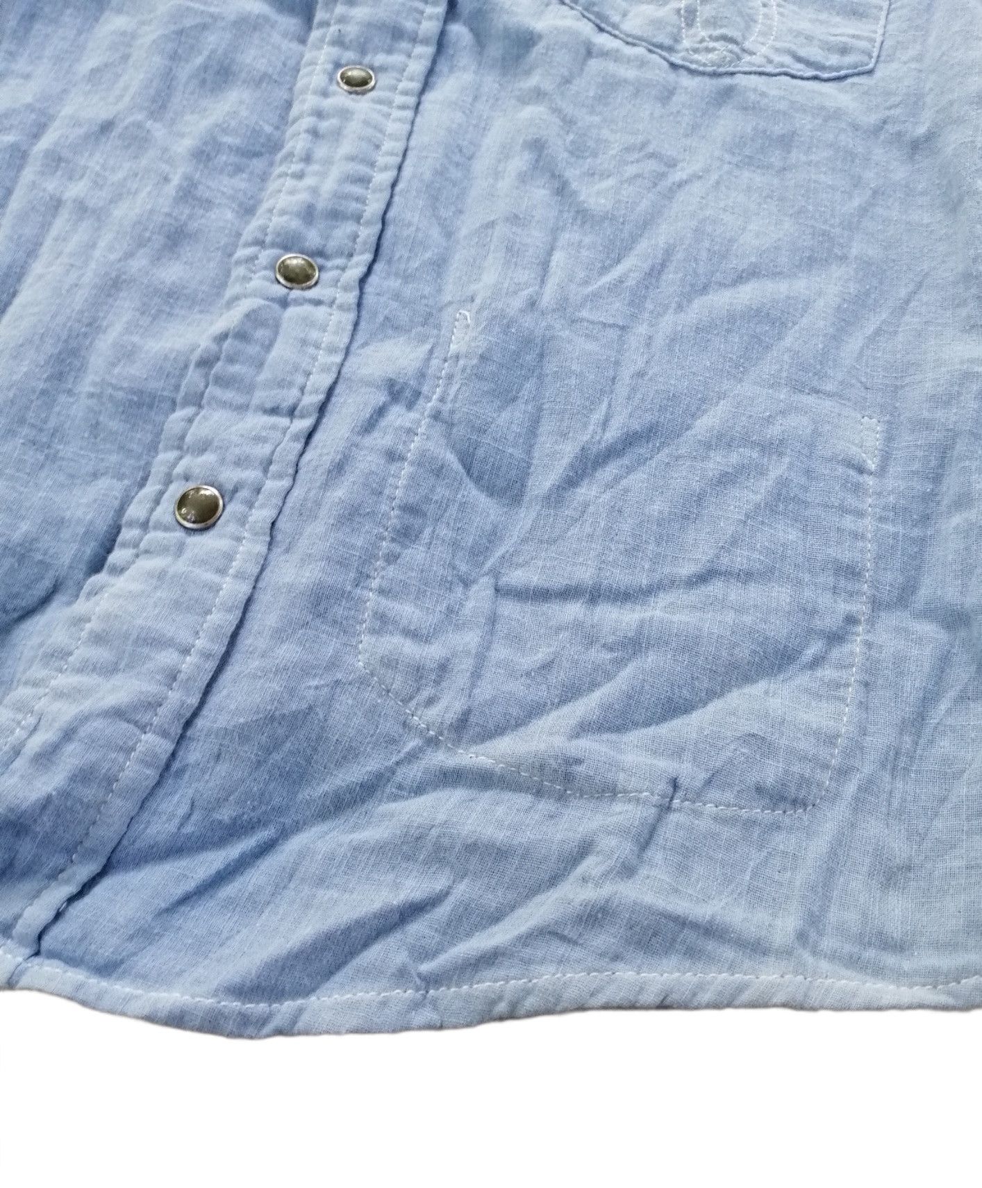 Blue Blue Japan Vintage Blue Blue Japan Button Up Pearl Snap Shirt Size US S / EU 44-46 / 1 - 4 Thumbnail