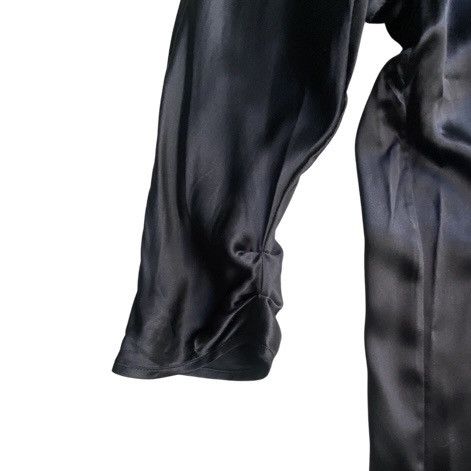 Miu Miu Miu Miu Black Washed Satin Blouse Size S / US 4 / IT 40 - 5 Thumbnail