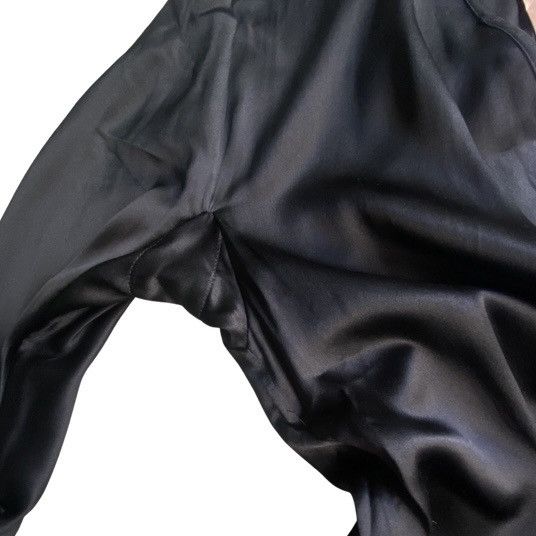 Miu Miu Miu Miu Black Washed Satin Blouse Size S / US 4 / IT 40 - 4 Thumbnail