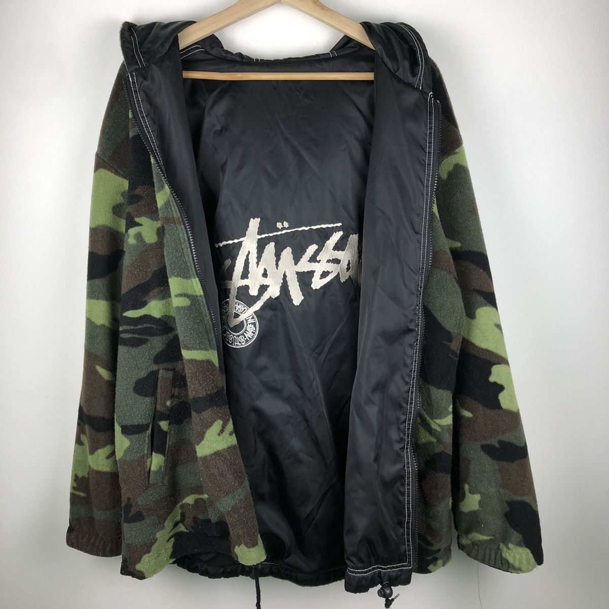 Stussy Vintage Stussy Riversable Embroidered Big Logo Parkas Size US L / EU 52-54 / 3 - 9 Thumbnail