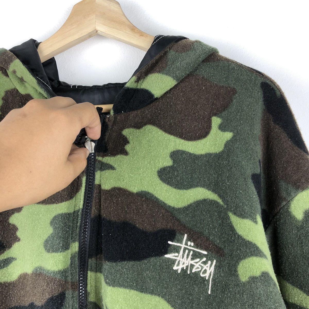 Stussy Vintage Stussy Riversable Embroidered Big Logo Parkas Size US L / EU 52-54 / 3 - 8 Thumbnail