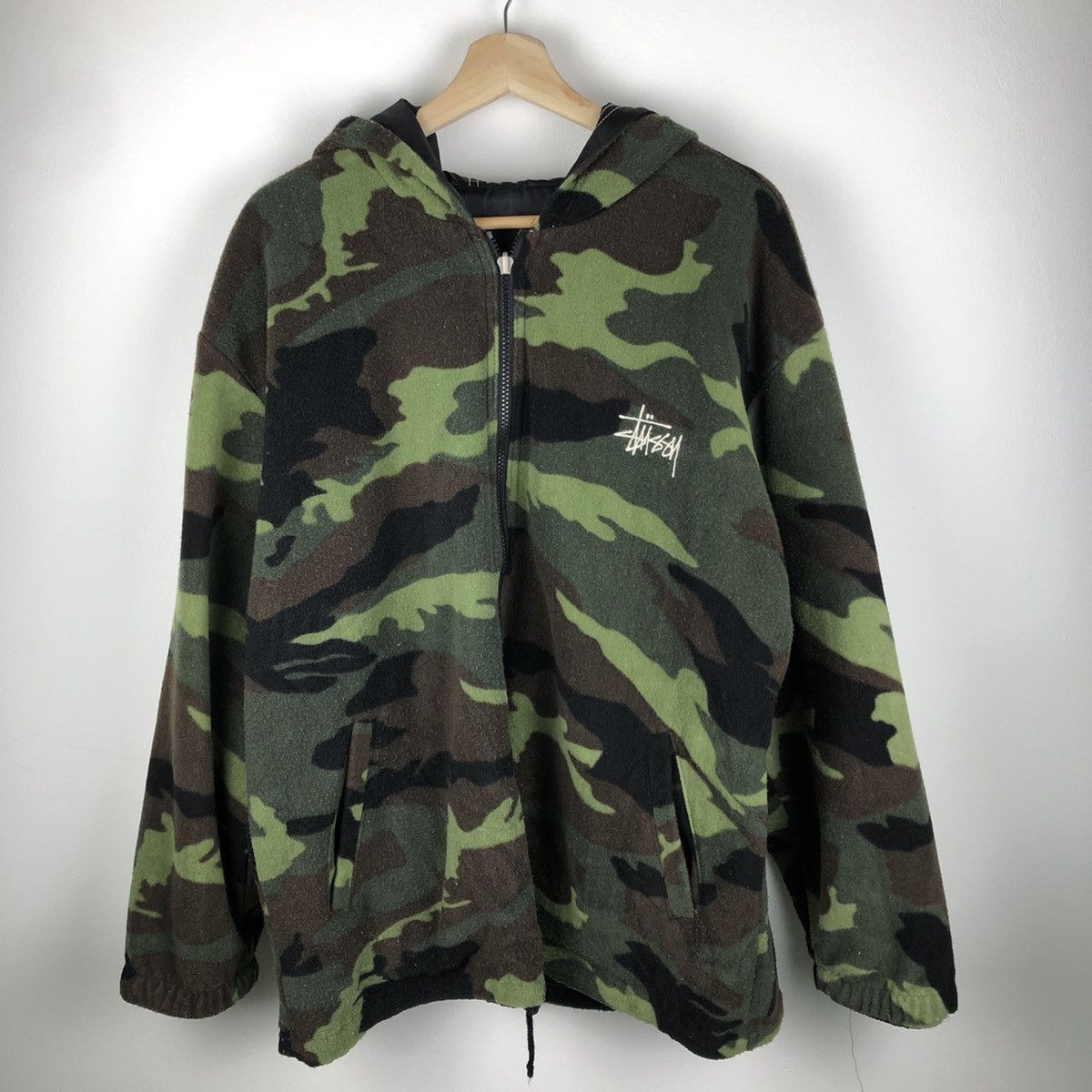 Stussy Vintage Stussy Riversable Embroidered Big Logo Parkas Size US L / EU 52-54 / 3 - 7 Thumbnail