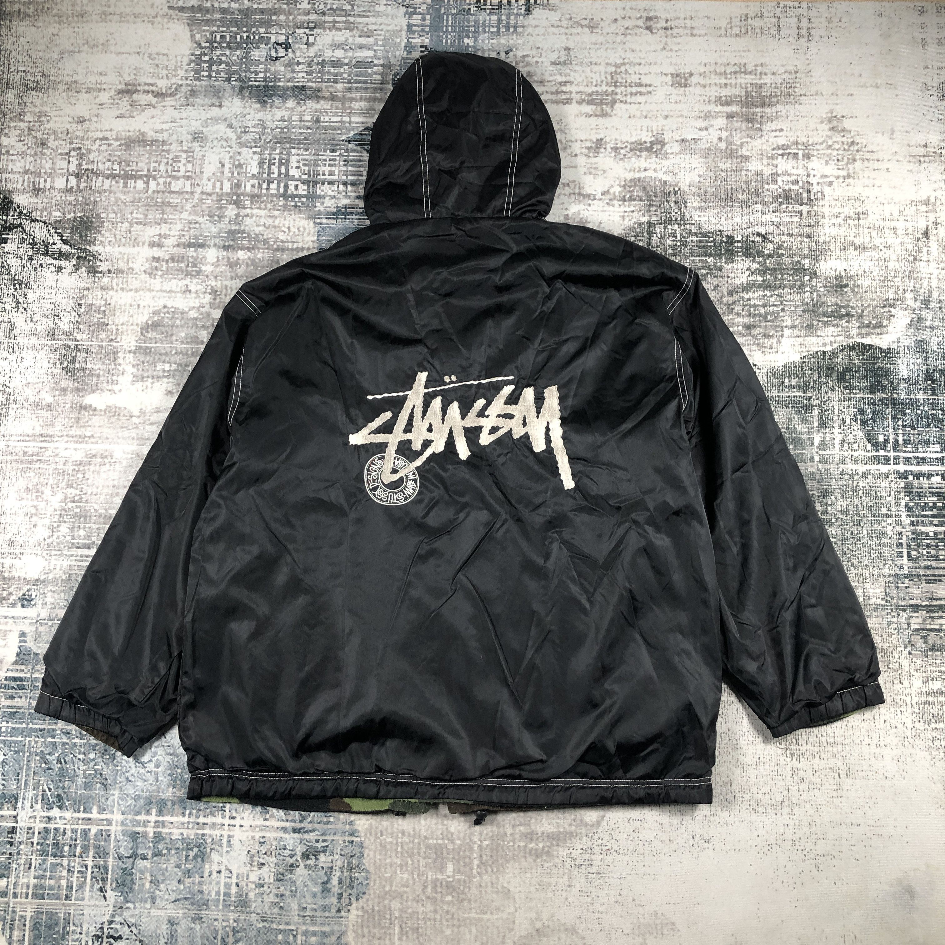 Stussy Vintage Stussy Riversable Embroidered Big Logo Parkas Size US L / EU 52-54 / 3 - 3 Thumbnail