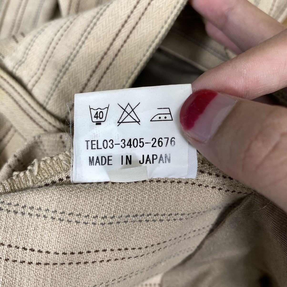 Japanese Brand CLN Japanese Brand Hickory Stripes Straight Cut Trousers Size 31" - 7 Thumbnail