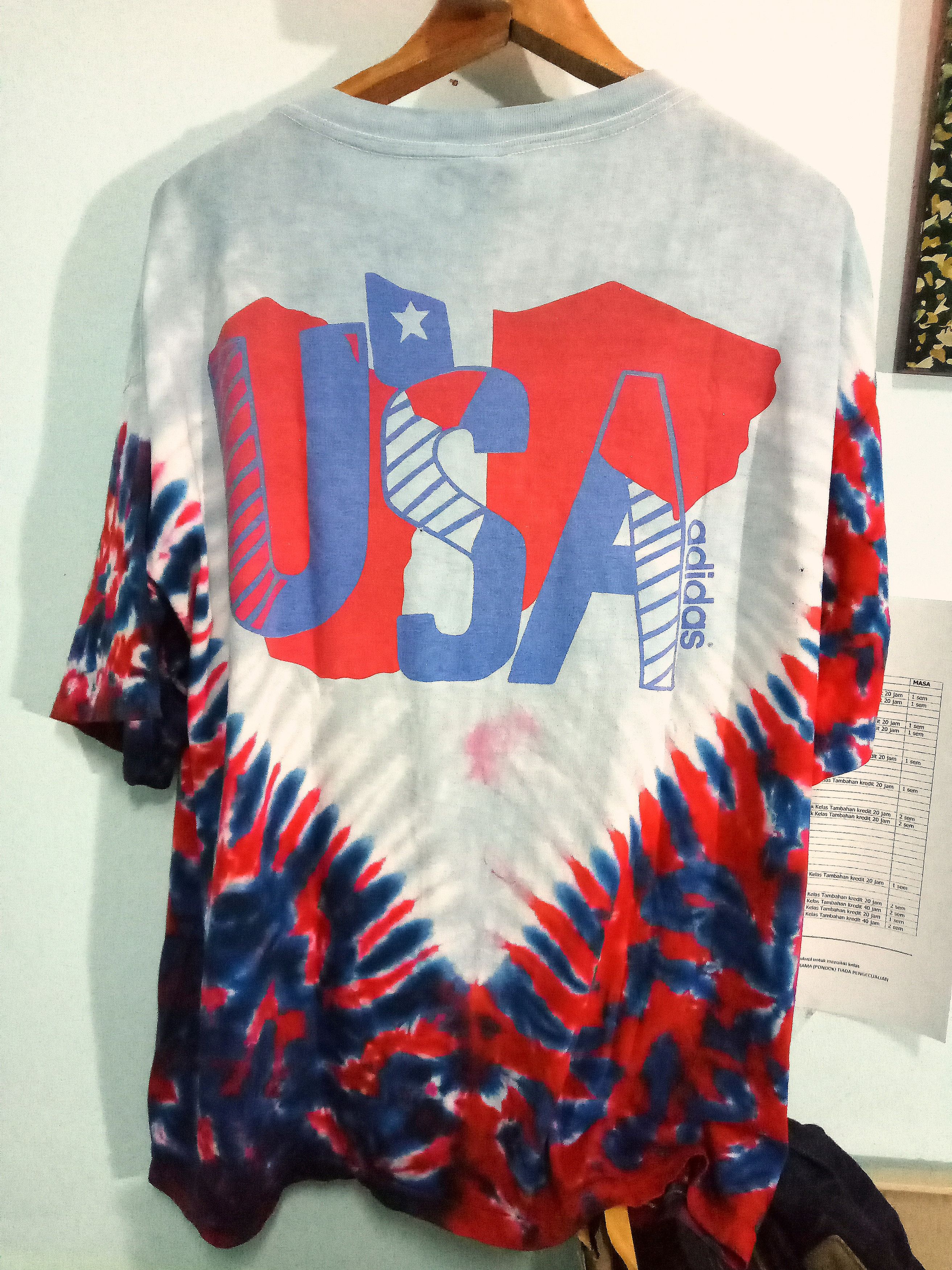 Adidas vintage Adidas Olympic Usa 80s 90s Tye Dye Sports Fashion Size US L / EU 52-54 / 3 - 6 Thumbnail