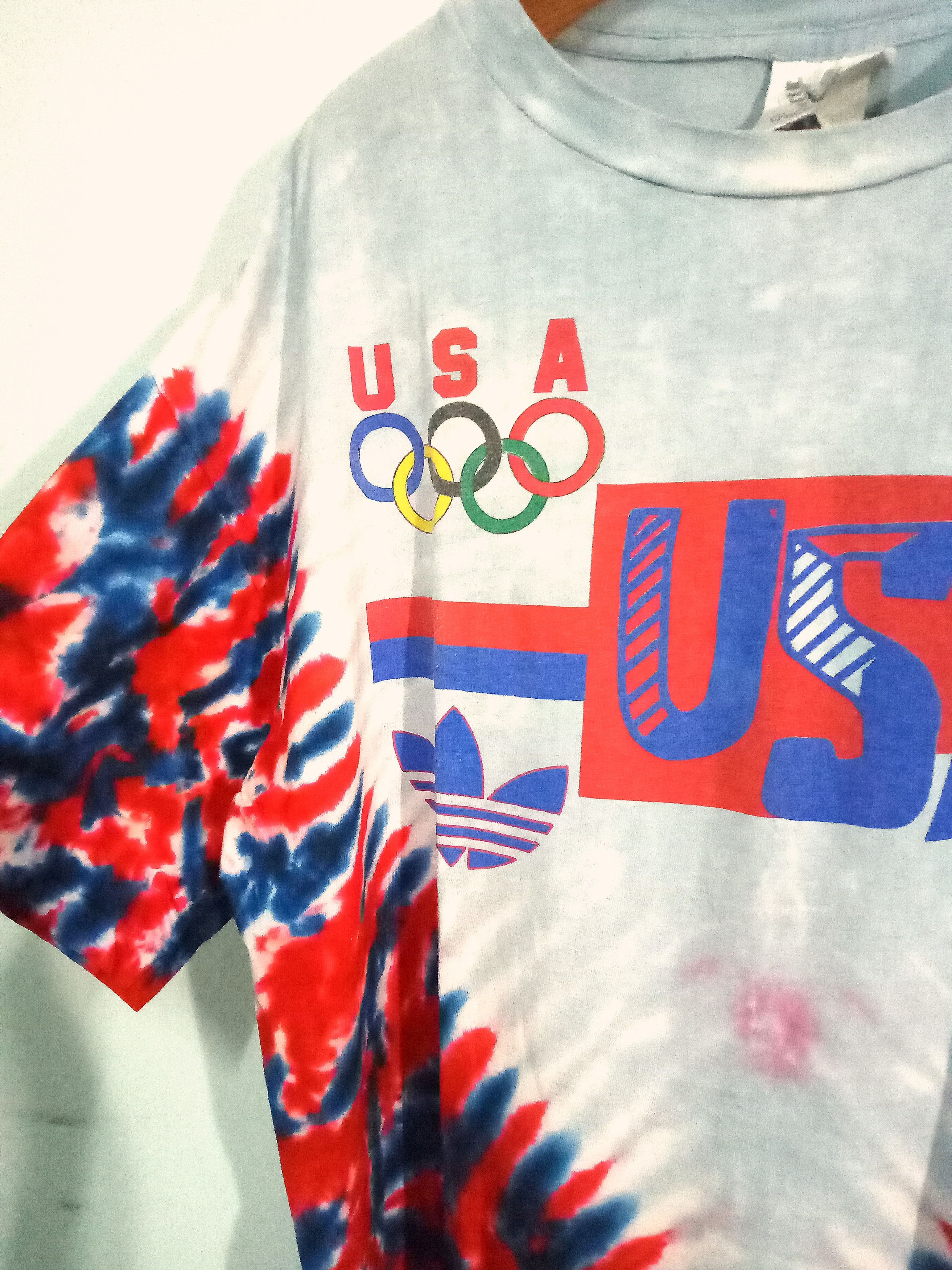 Adidas vintage Adidas Olympic Usa 80s 90s Tye Dye Sports Fashion Size US L / EU 52-54 / 3 - 2 Thumbnail