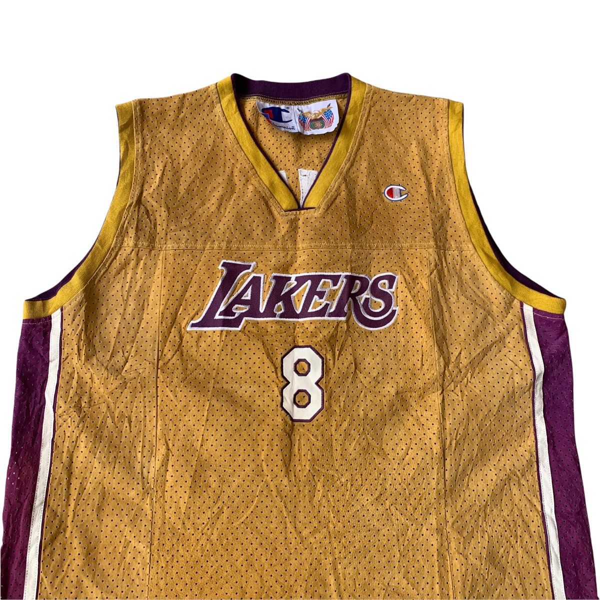 Champion 🔥Kobe Bryant 8 Lakers Champion Suede Jersey Size US XXL / EU 58 / 5 - 3 Thumbnail