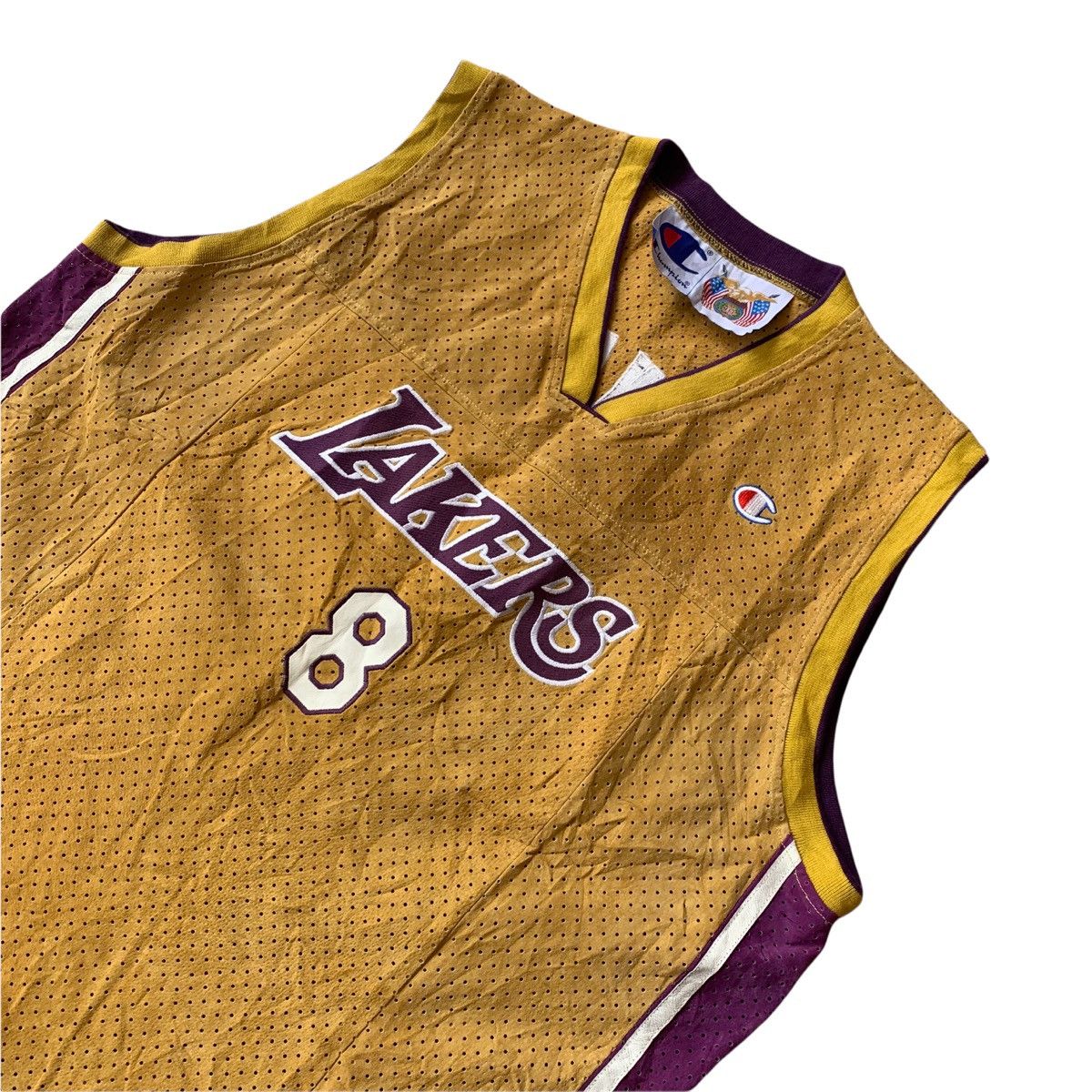🔥Kobe Bryant 8 Lakers Champion Suede Jersey