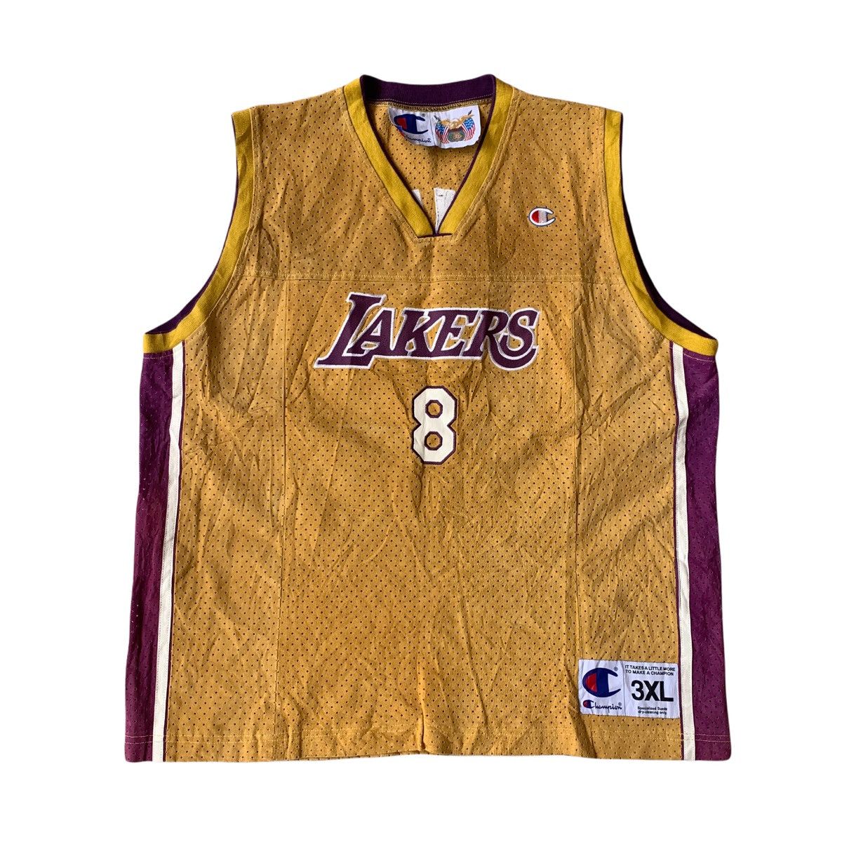 Champion 🔥Kobe Bryant 8 Lakers Champion Suede Jersey Size US XXL / EU 58 / 5 - 2 Thumbnail