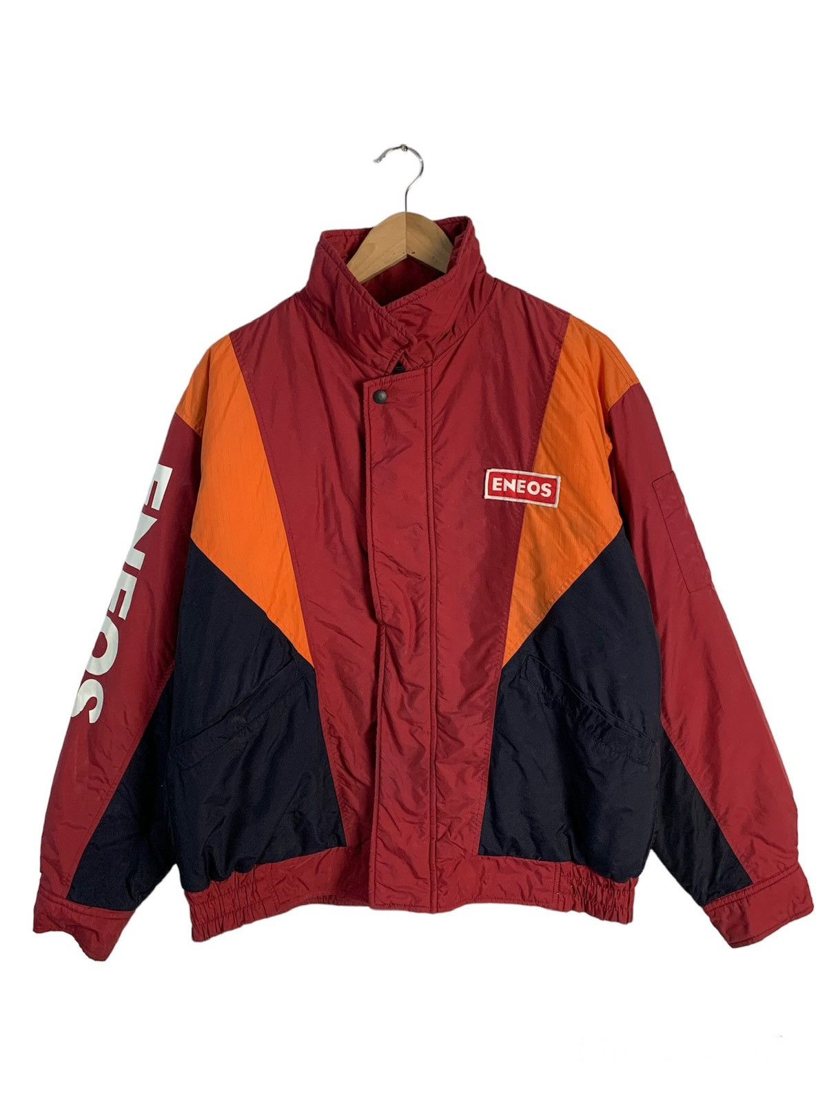 image of Racing Eneos Multicolor Jacket in Maroon, Men's (Size XL)