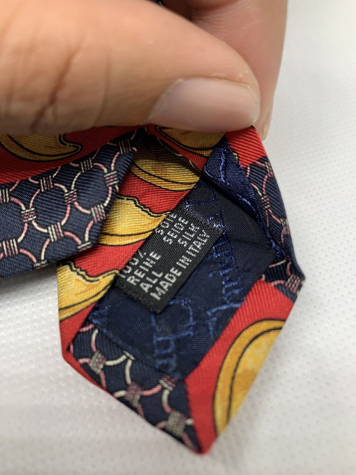 Christian Dior Monsieur Christian Dior Tie Half Moon Design Size ONE SIZE - 2 Thumbnail
